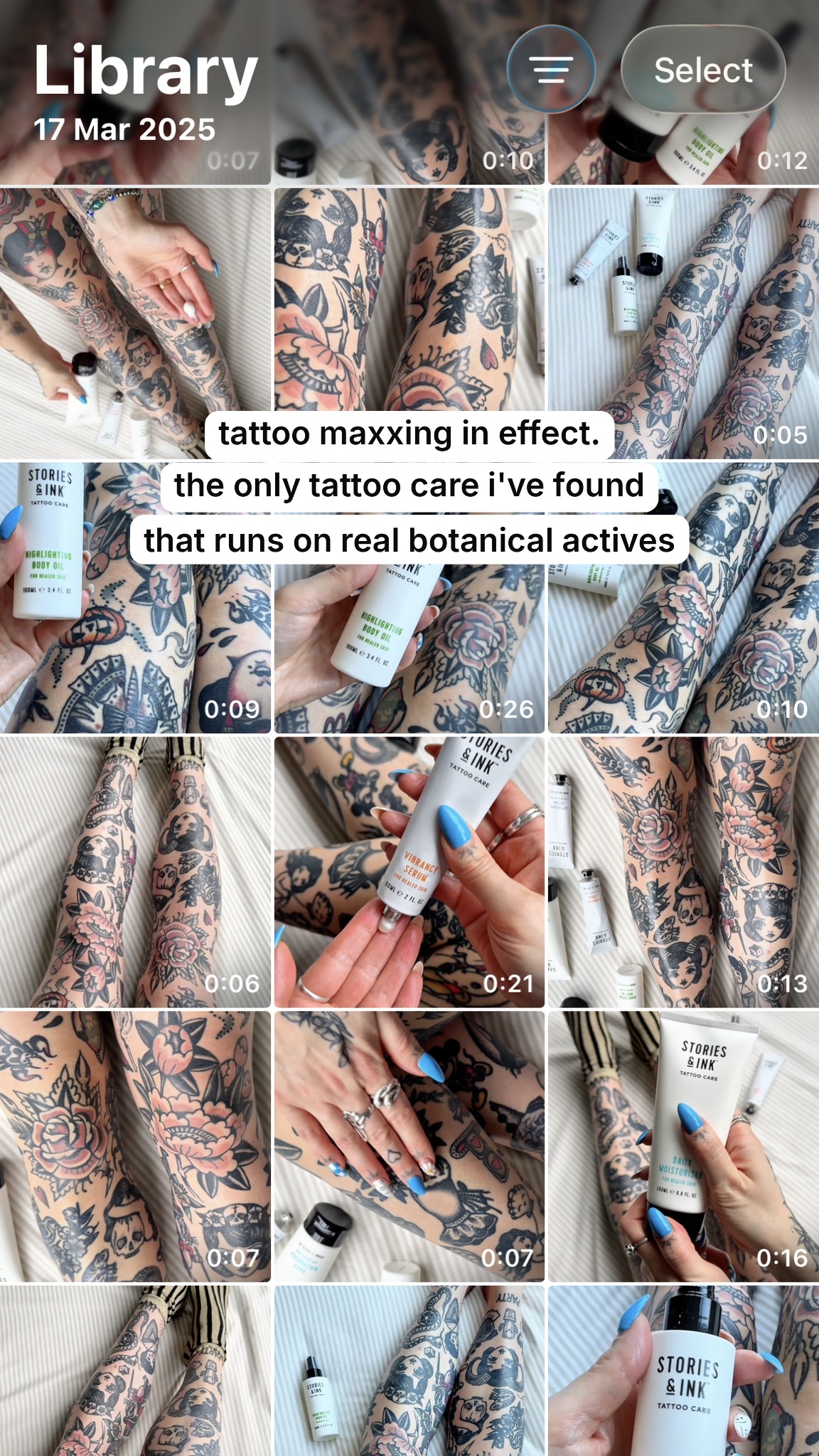 Stories & Ink Facebook ad
