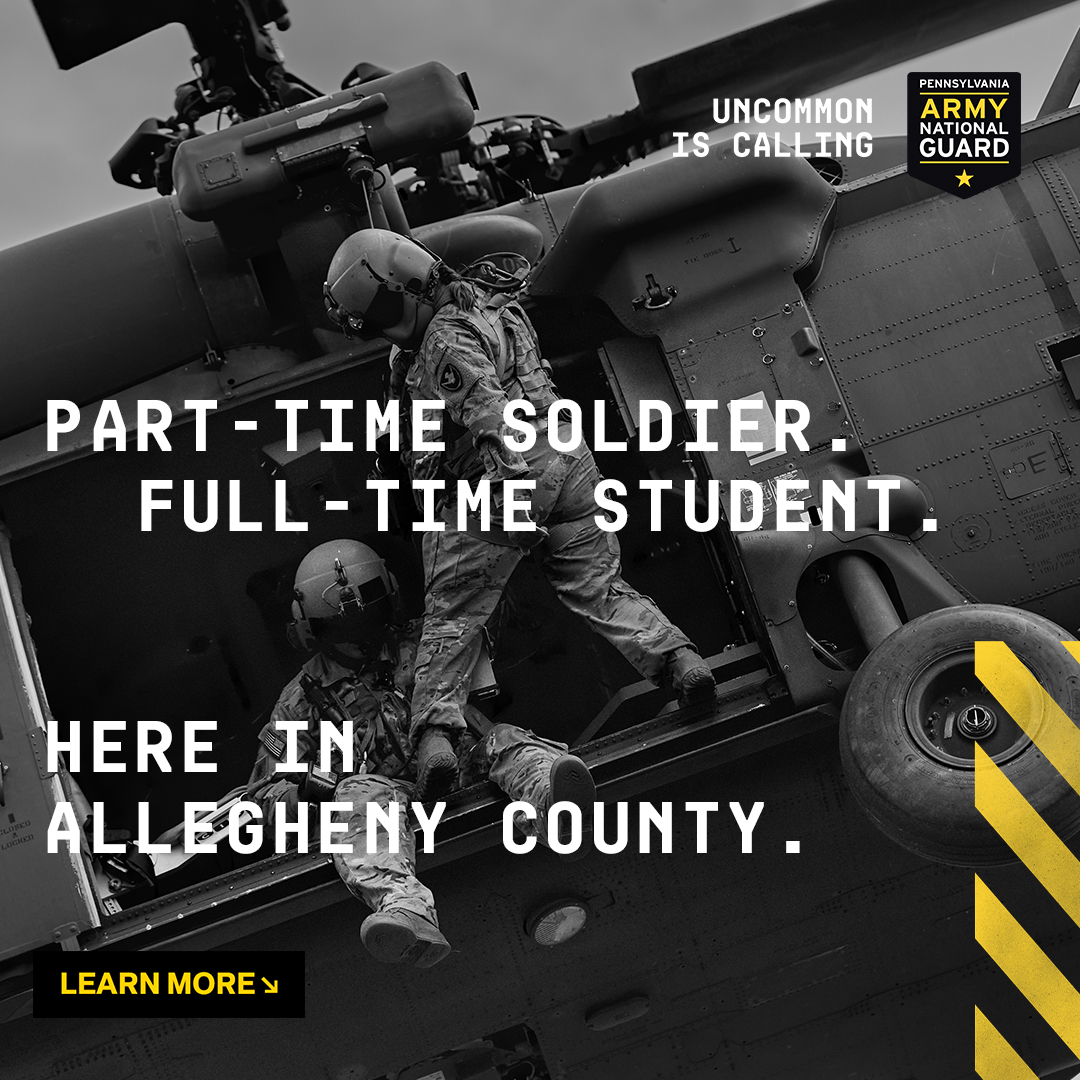 Pennsylvania Army National Guard Recruiting Facebook ad: Part-Time Soldier. Full-Time Student.