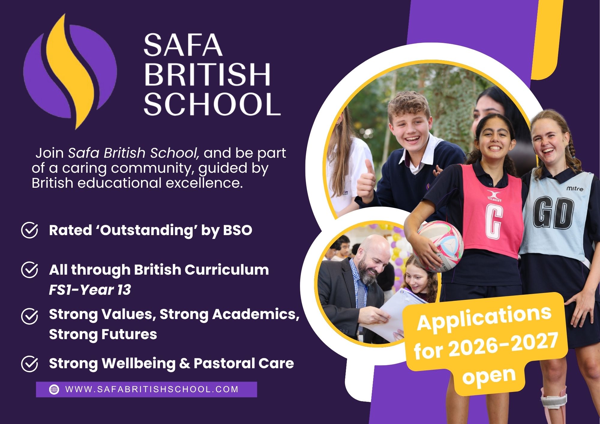 Safa British School Facebook ad: Safa British School is a British Curriculum School…