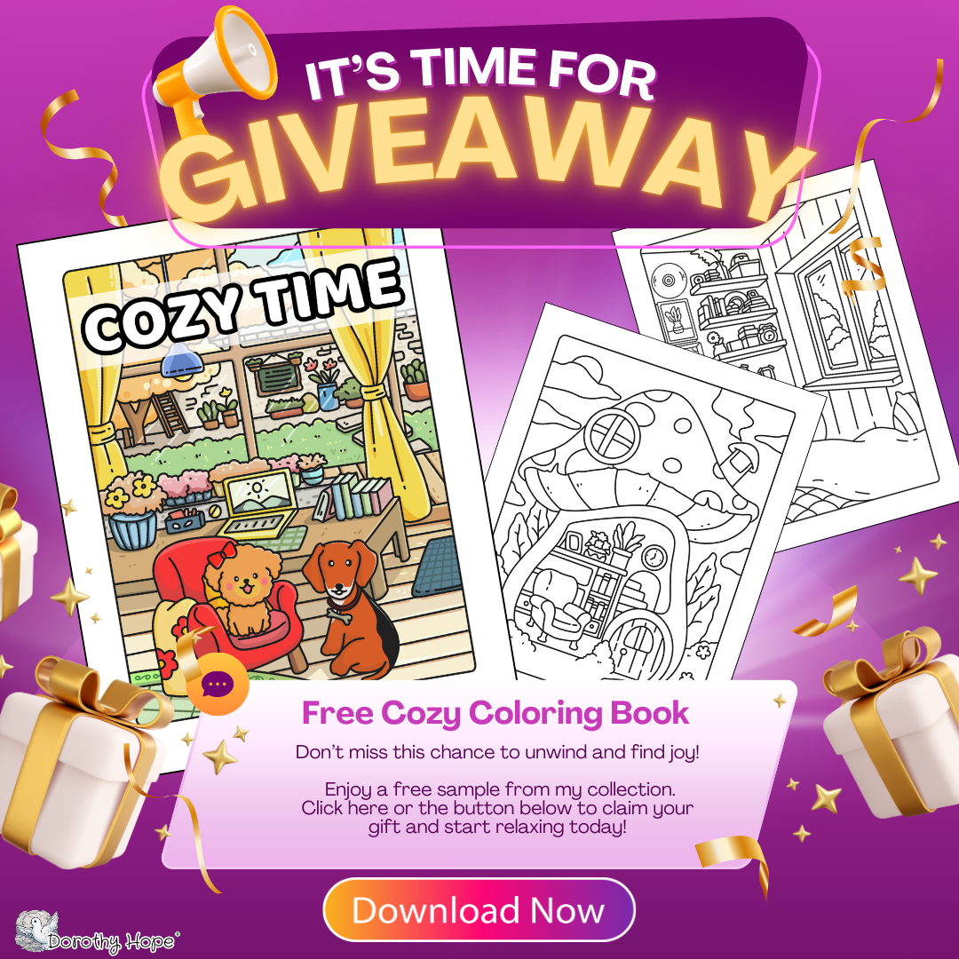 Dorothyhopebooks Facebook ad: Feeling Stressed? Download This FREE Coloring Book