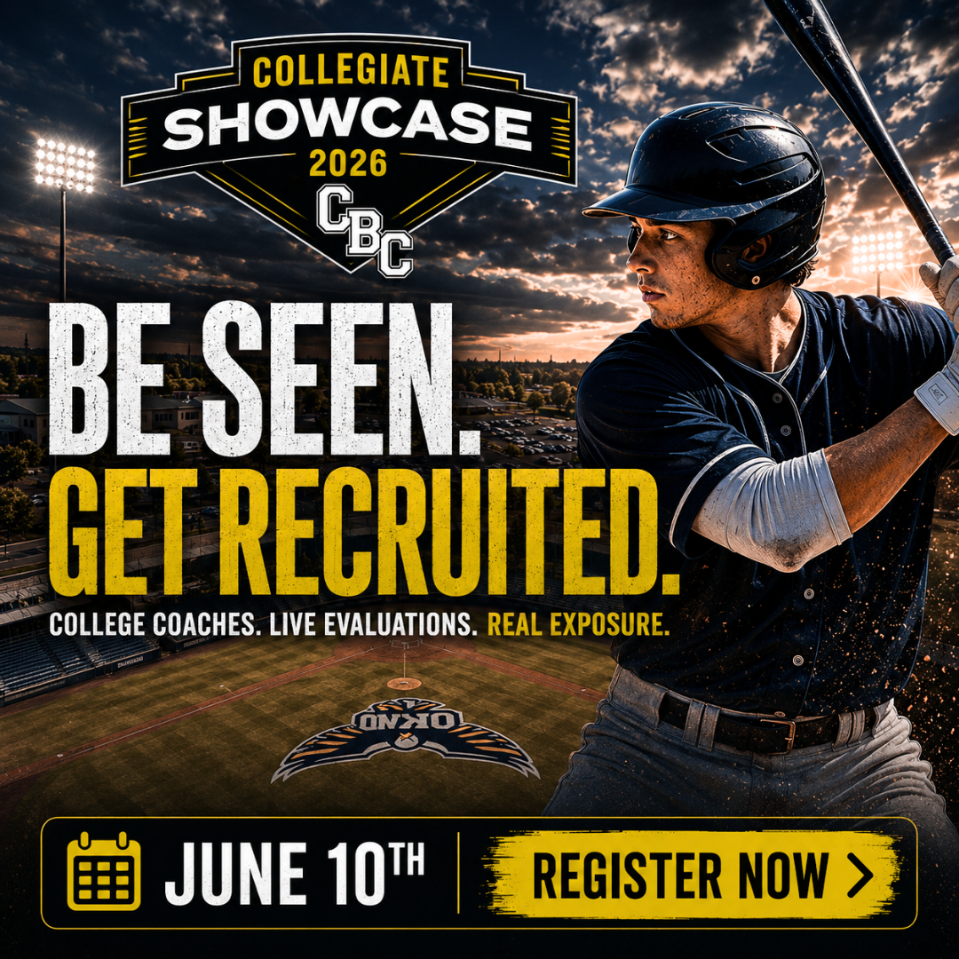 Collegiate Baseball Camps Facebook ad: Are you looking to play at the next…