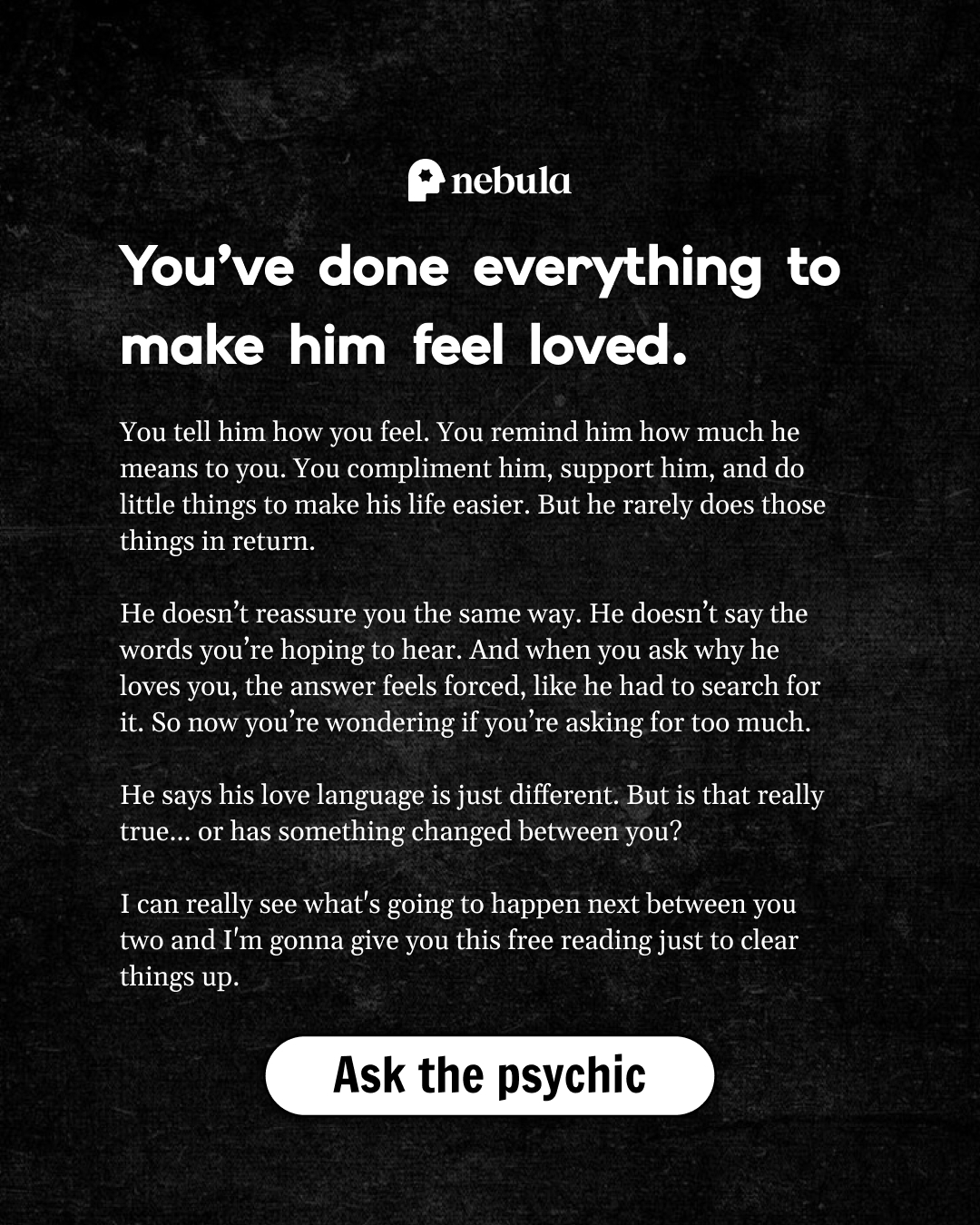 Your Relationship Advisor Facebook ad