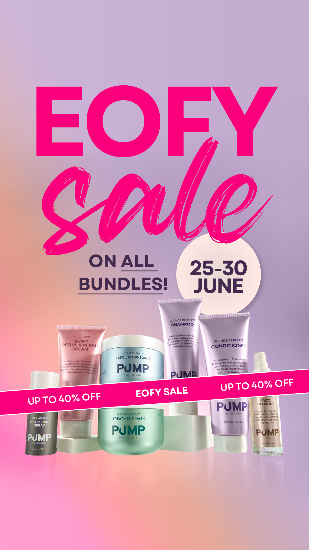 Pump Haircare Facebook ad from Jun 19, 2026