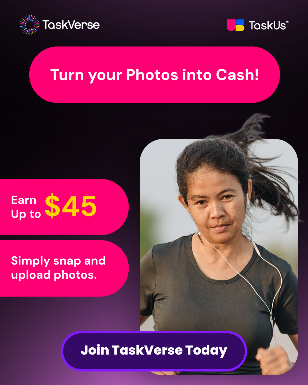 TaskUs Facebook ad