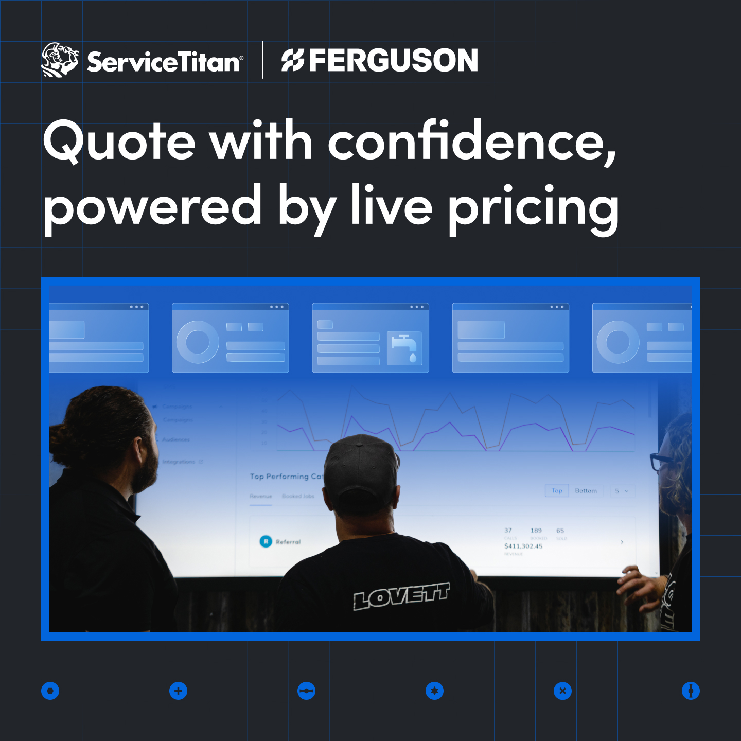 ServiceTitan Facebook ad: Stop Losing Margin to Outdated Material Pricing