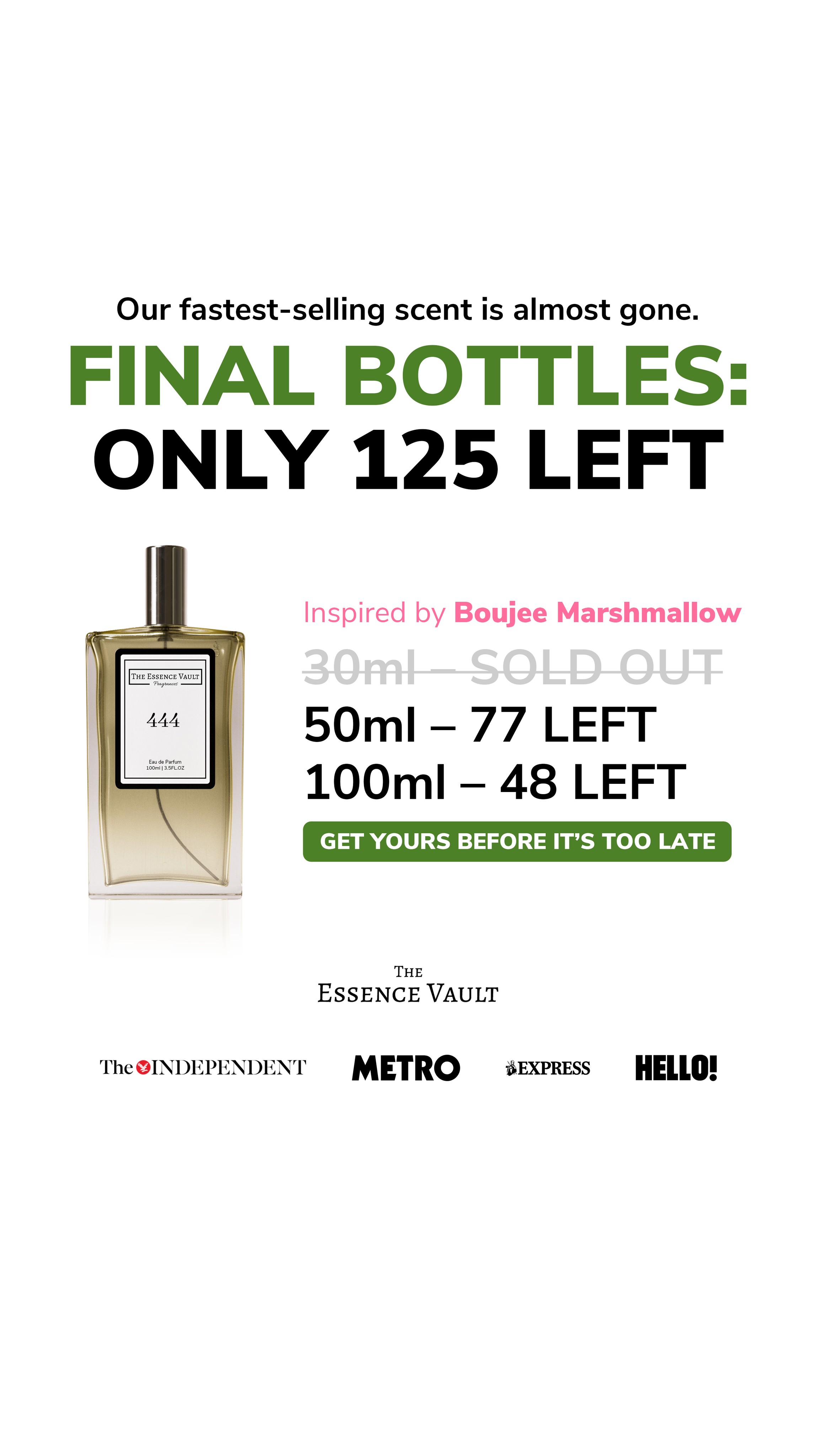 The Essence Vault Facebook ad