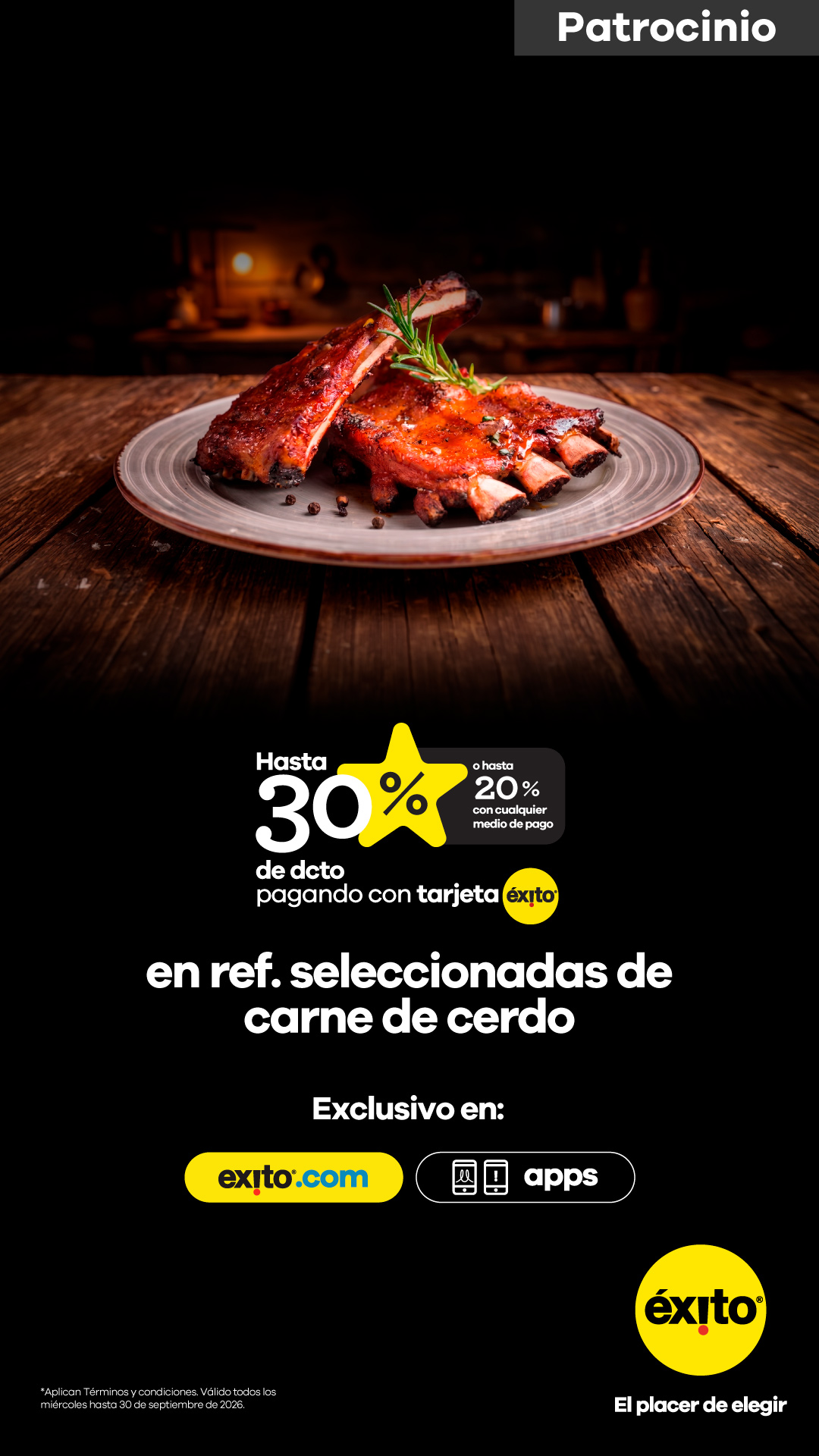 Éxito Facebook ad: Compra aquí tú carne de cerdo 100% colombiana