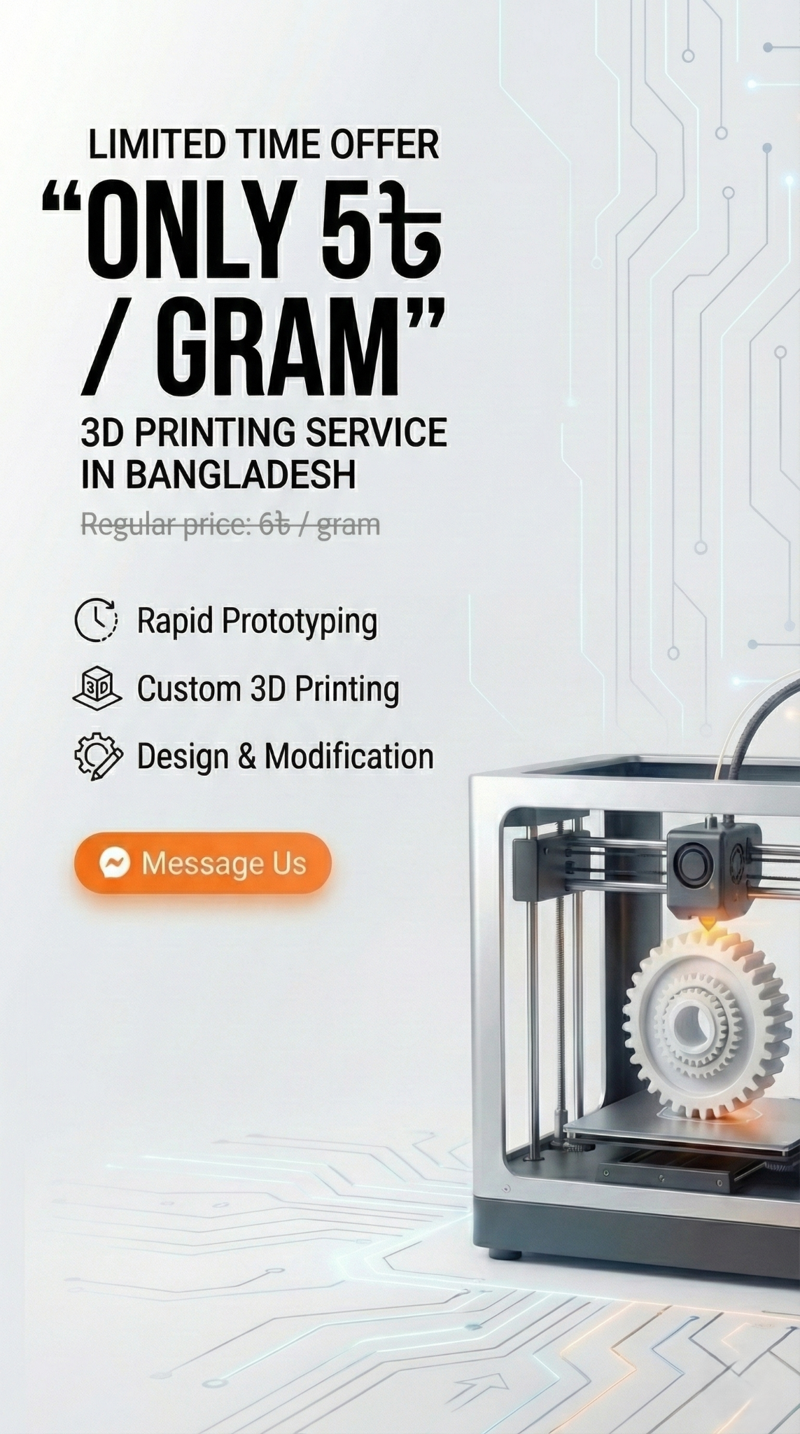 RH BD - 3D Printing & Design Services In Bangladesh Facebook ad: Chat with us