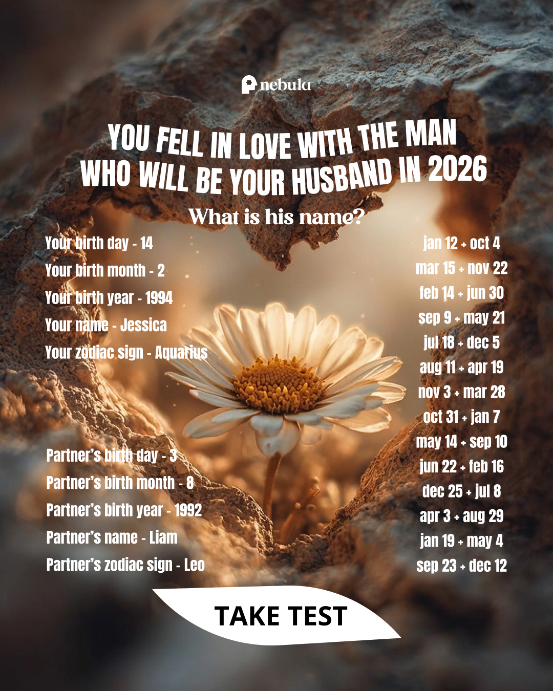 Nebula: Marriage Compatibility Facebook ad