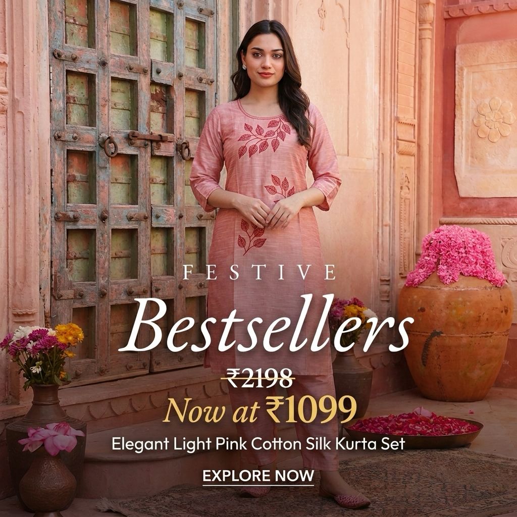 Sakta.com Facebook ad: Elegant Co-ord Set in Linen Cotton