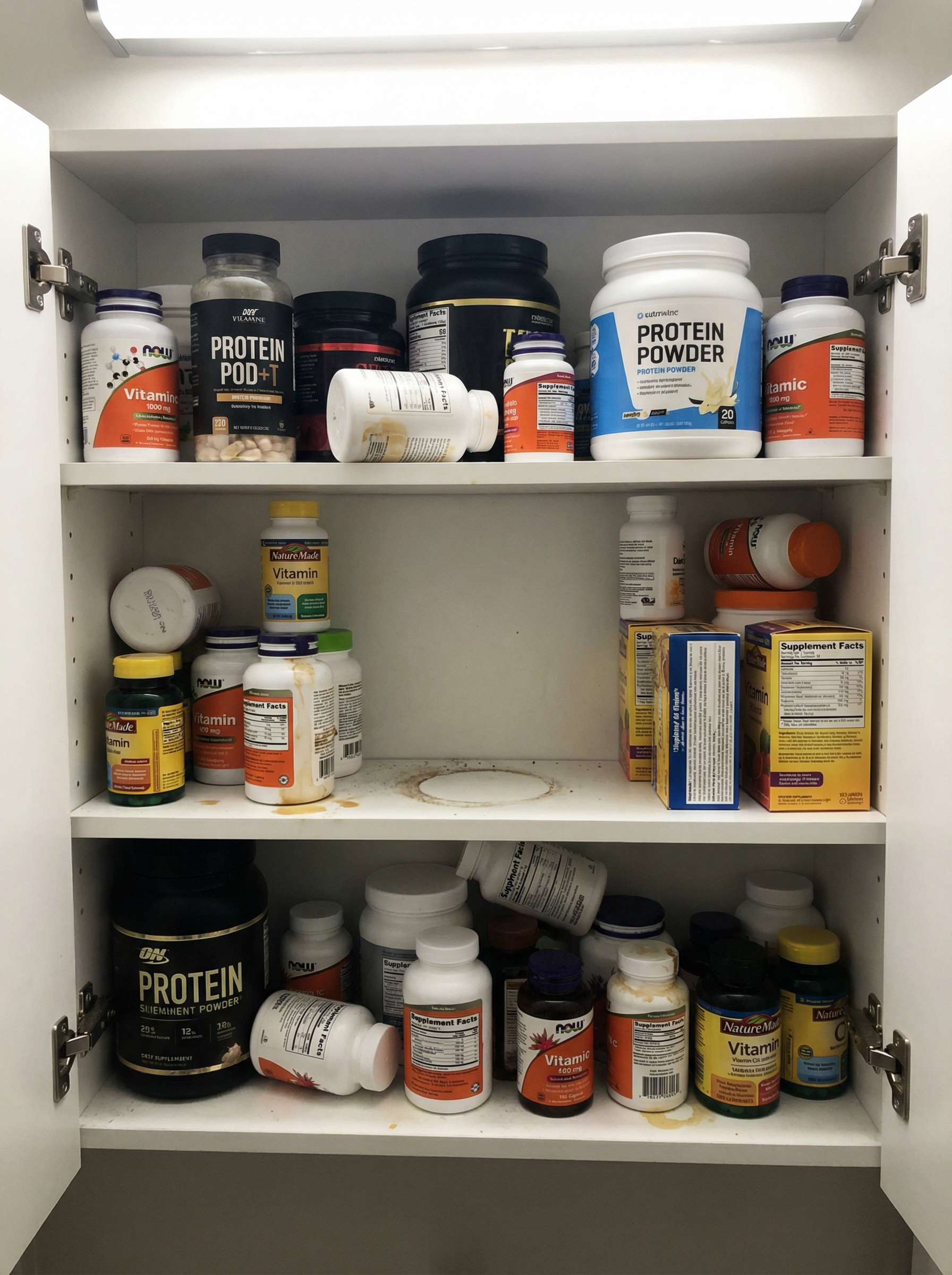 Jamie Whittingham Facebook ad: Does your supplement cabinet make you tired just looking…