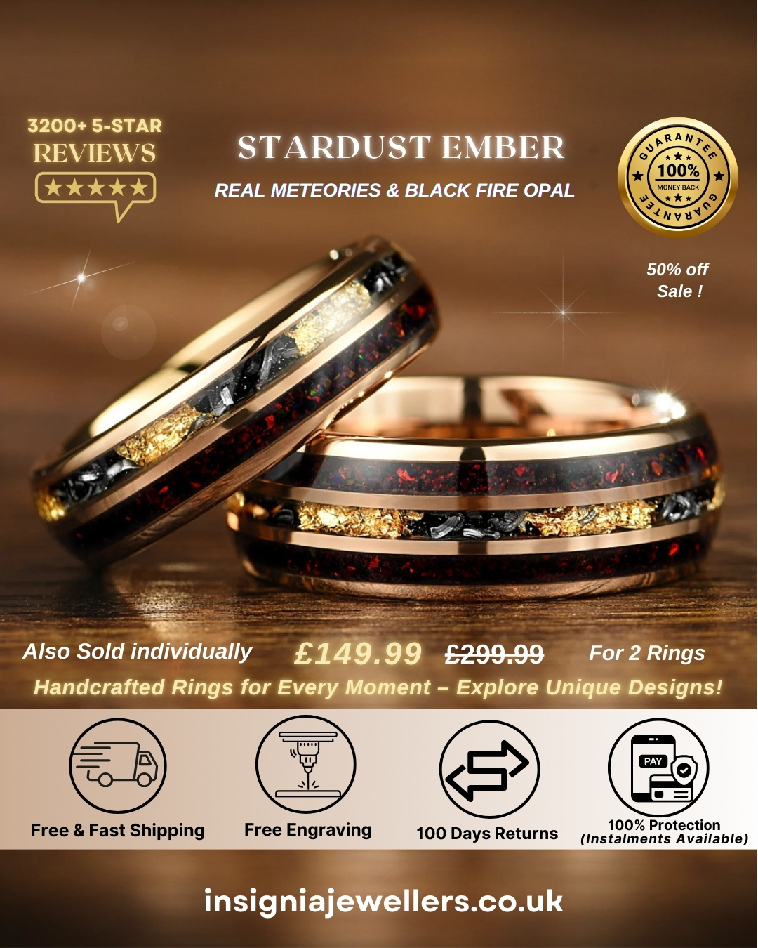 Insignia Jewellers Facebook ad: Hearts Entwined by the Universe