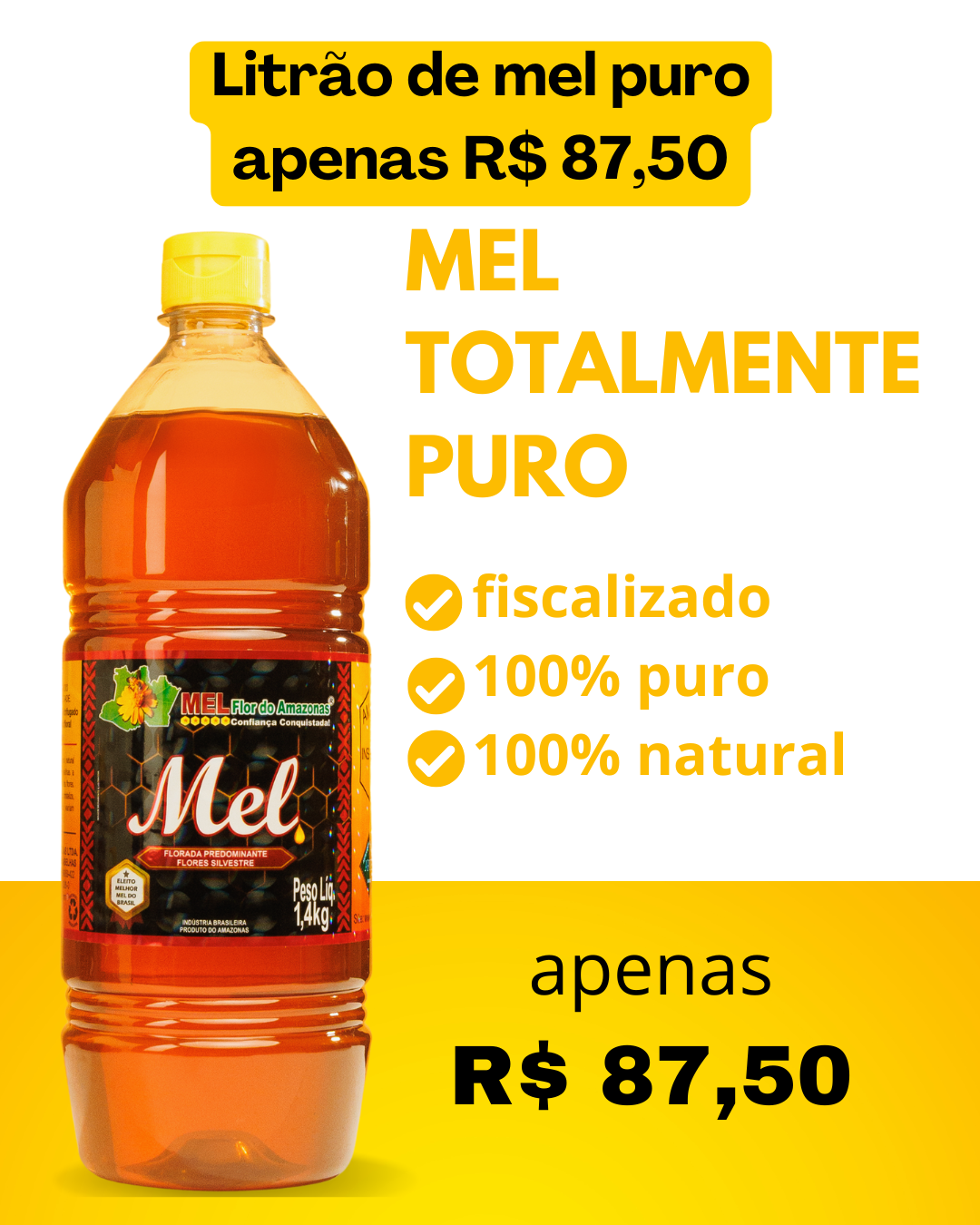 Feira do mel Flor do Amazonas Facebook ad from Apr 22, 2026