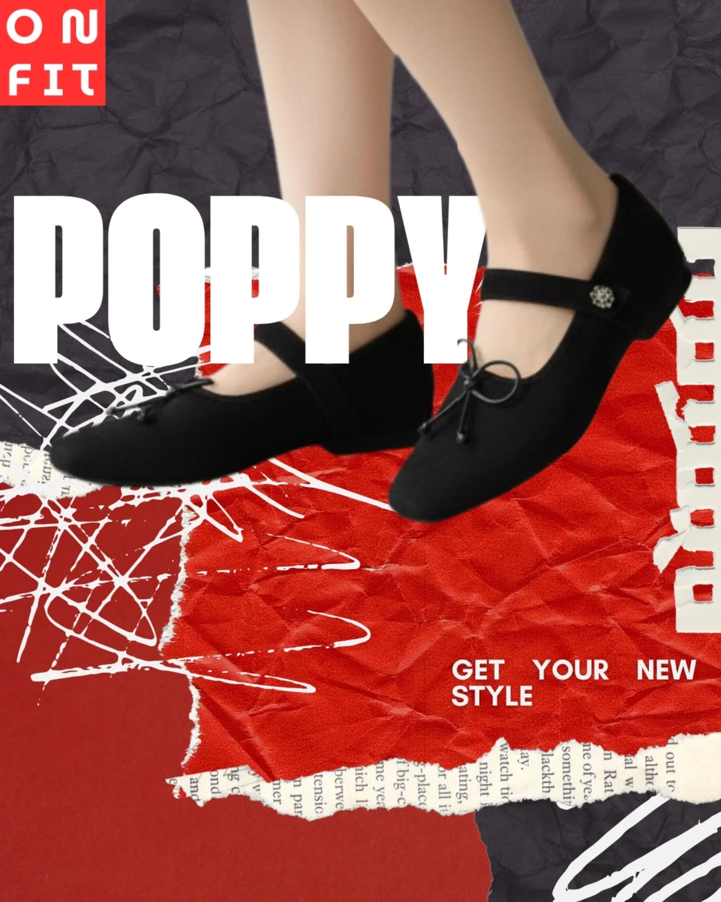 ms.onfeet Facebook ad: ONFIT-Poppy itu vibes-nya effortless tapi tetap standout.