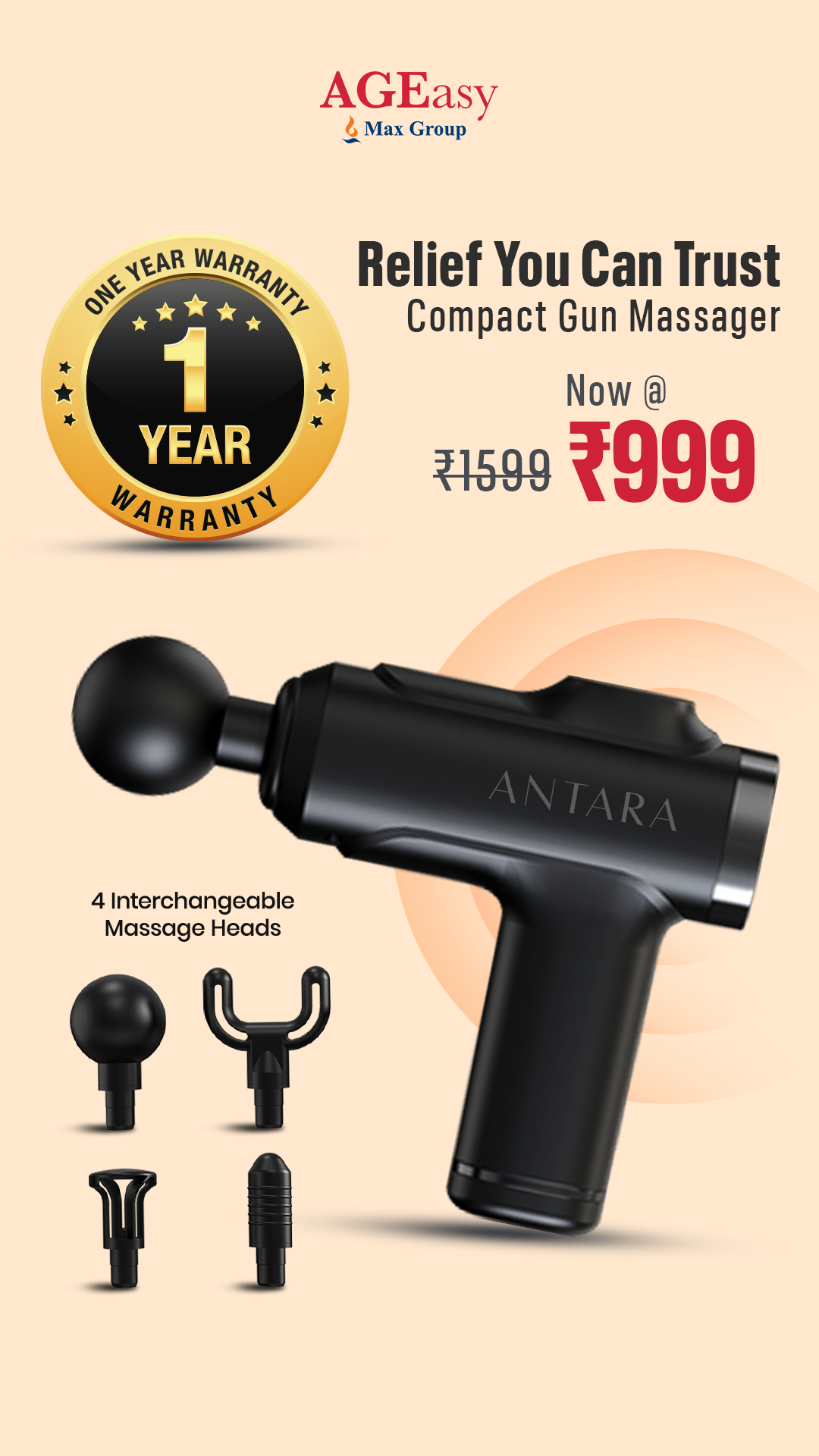AGEasy By Antara Facebook ad: Say Goodbye to Sore Muscles