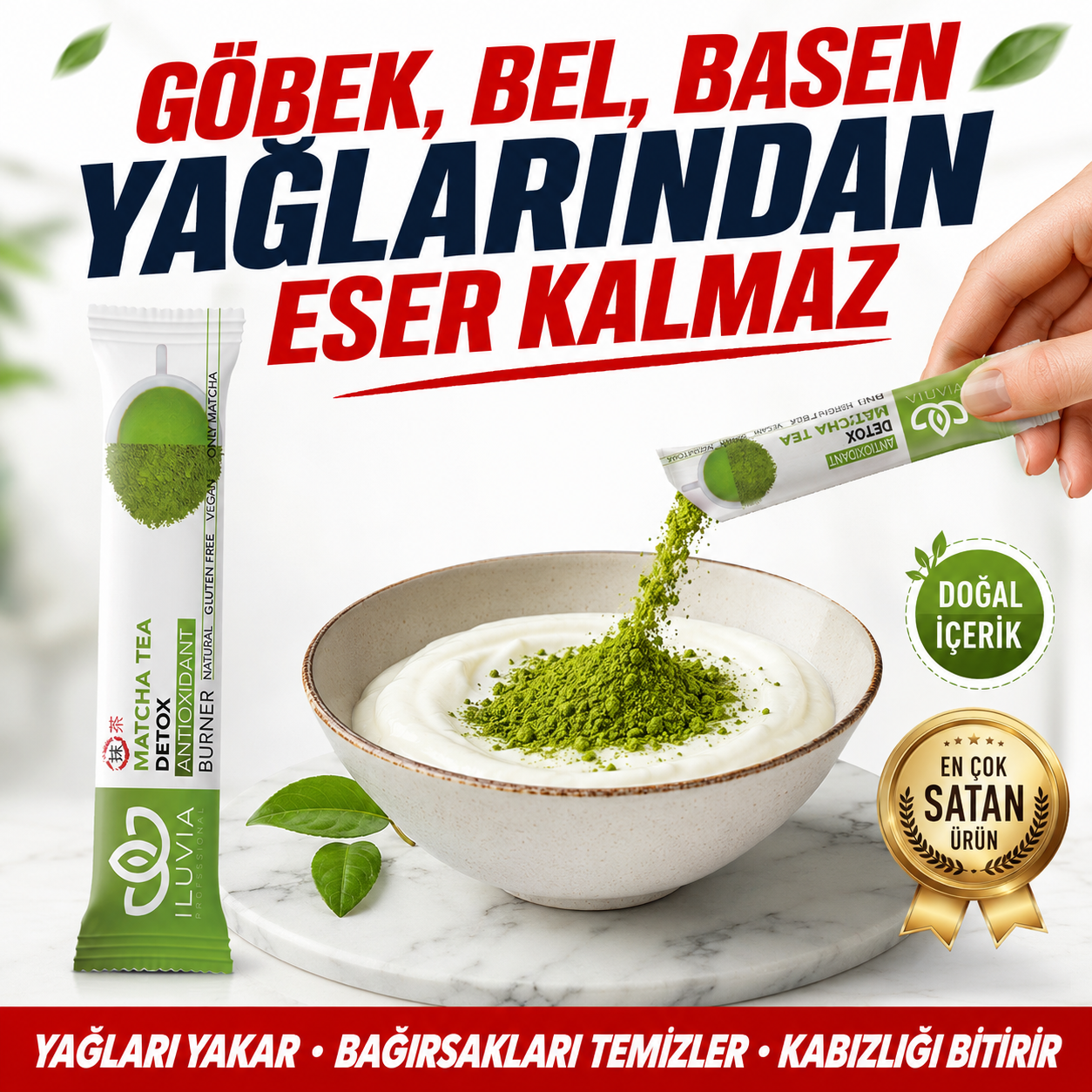 Iluviaherbaltr Facebook ad: Göbek, Bel, Basen Yağlarından Eser Kalmasın!
