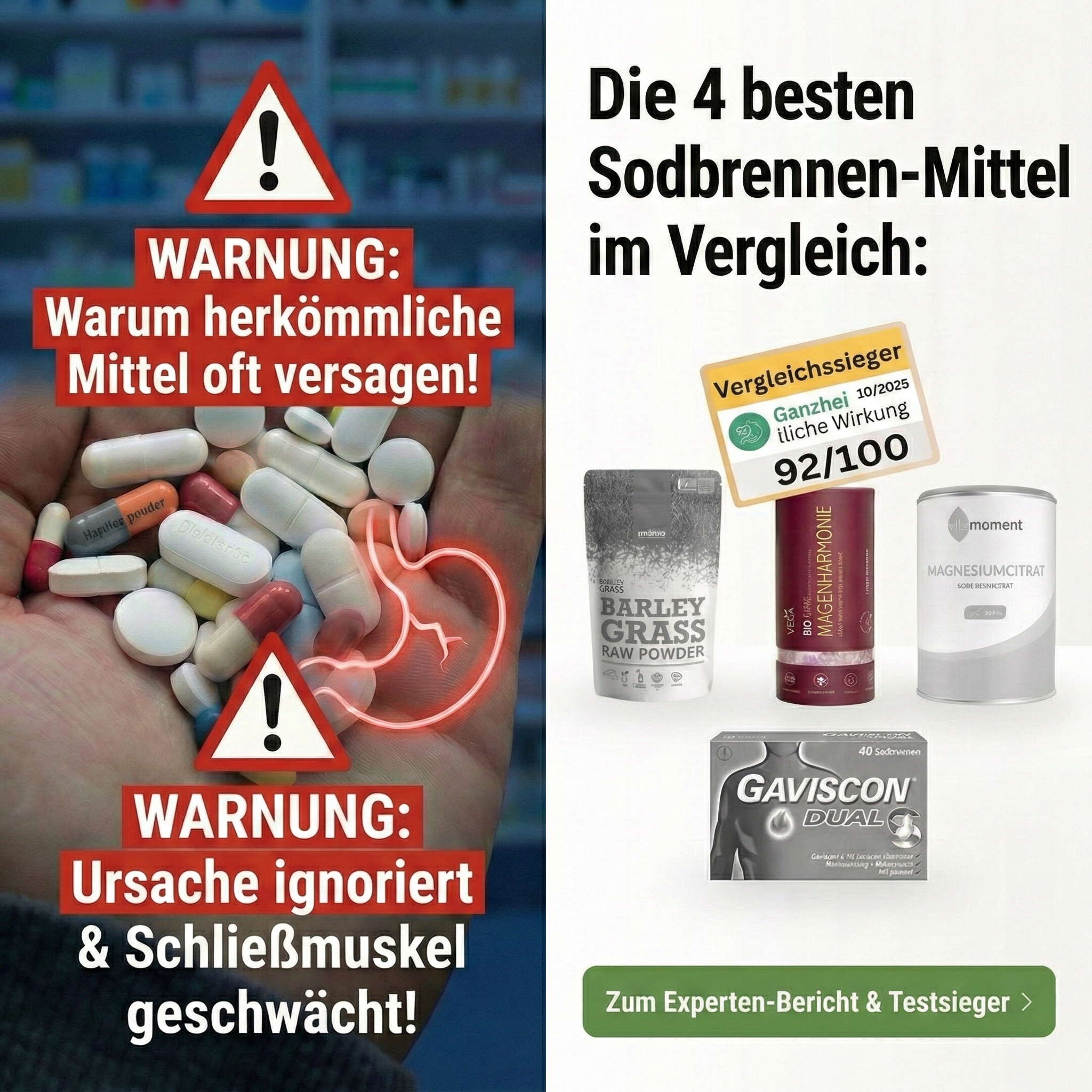 Magen Vergleich Facebook ad: Sodbrennen besiegen: Der Testsieger 2025