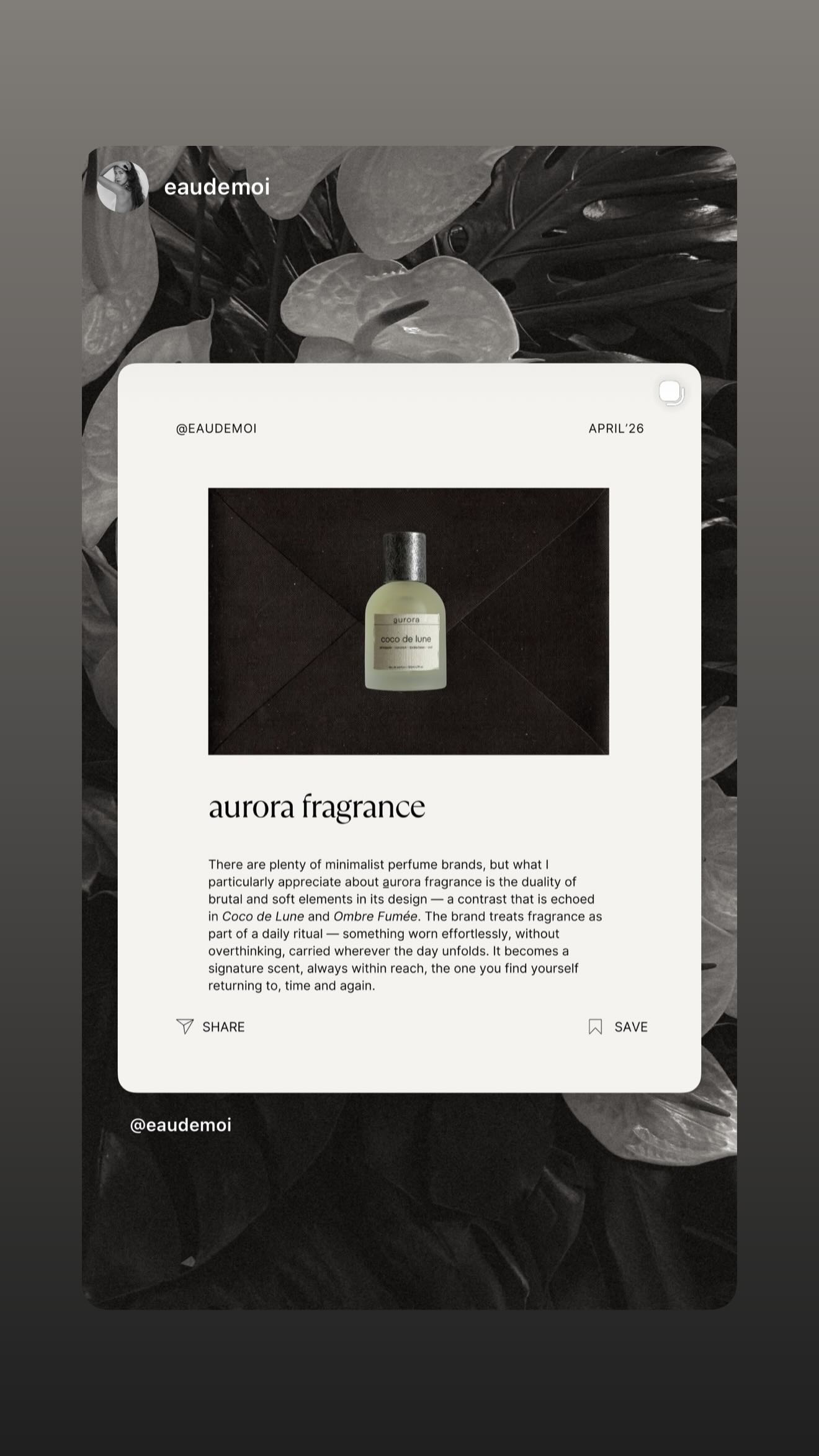 Aurora fragrance Facebook ad: discovery set