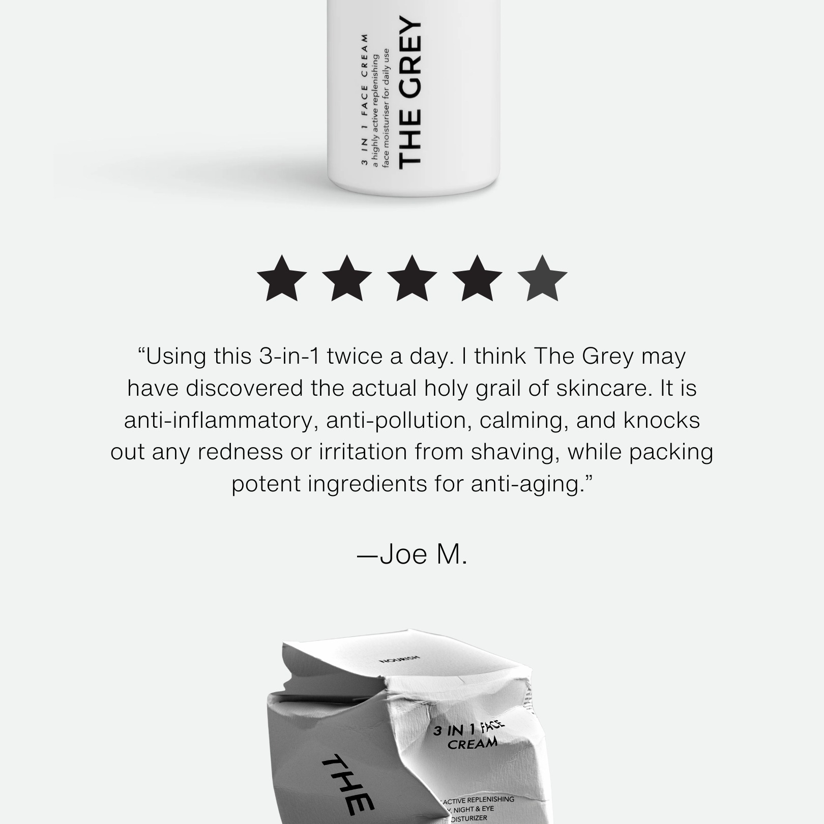 The Grey Men’s Skincare Facebook ad