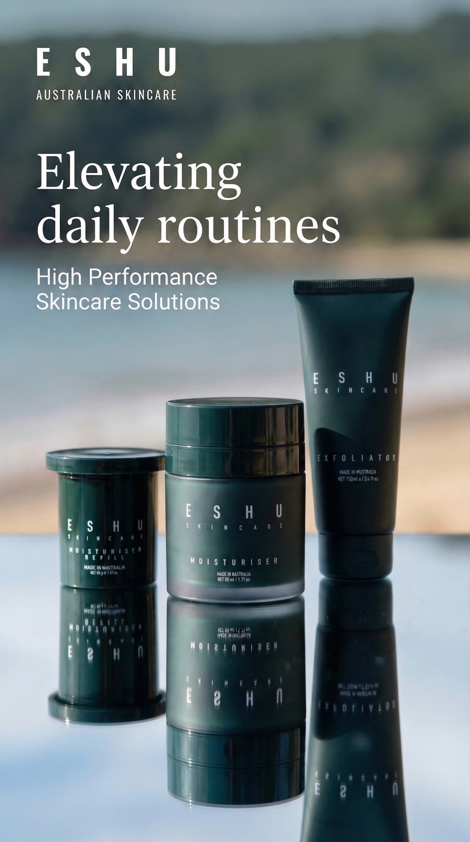 ESHU Skincare Facebook ad from Mar 20, 2026