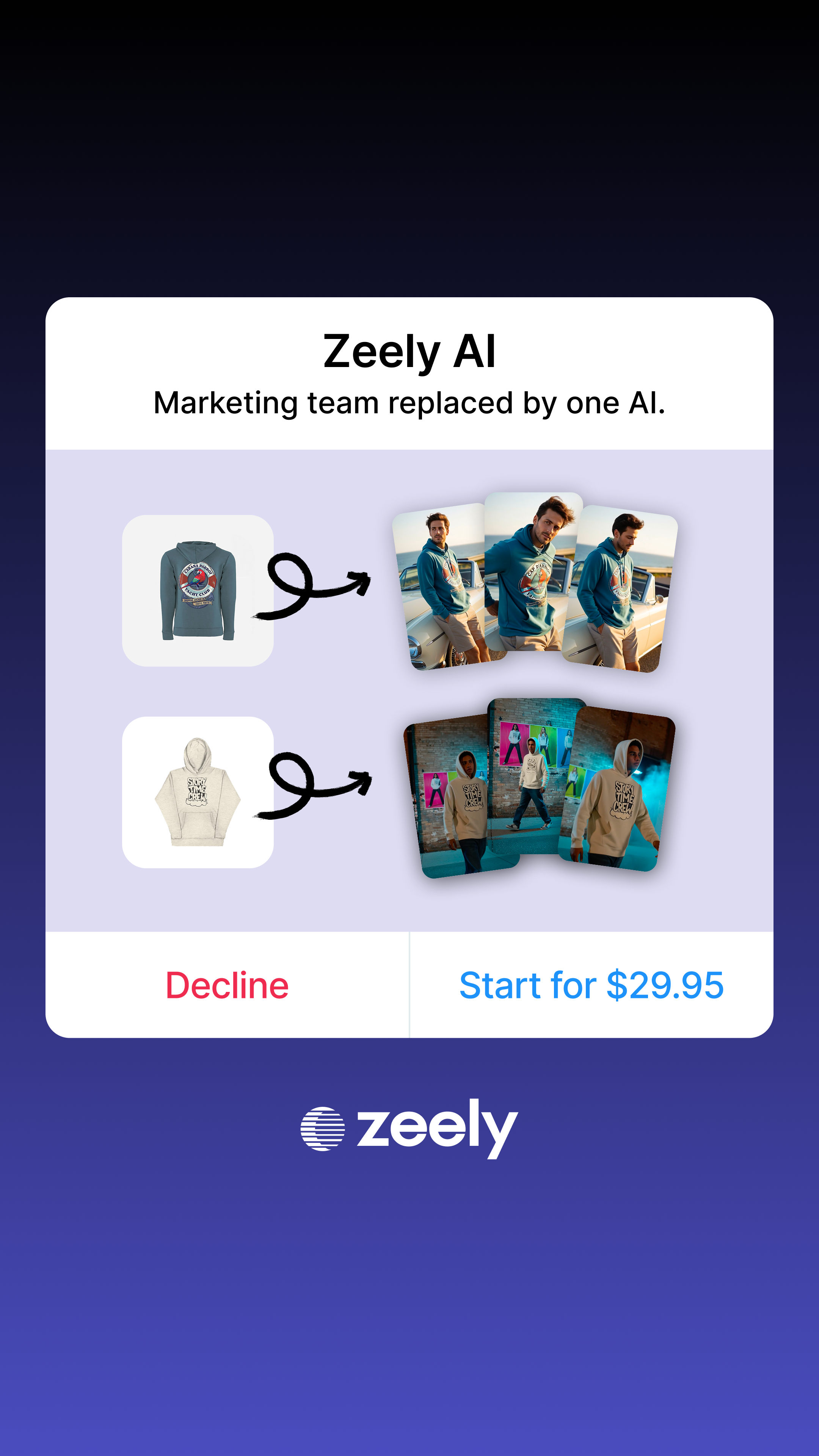 Zeely Facebook ad