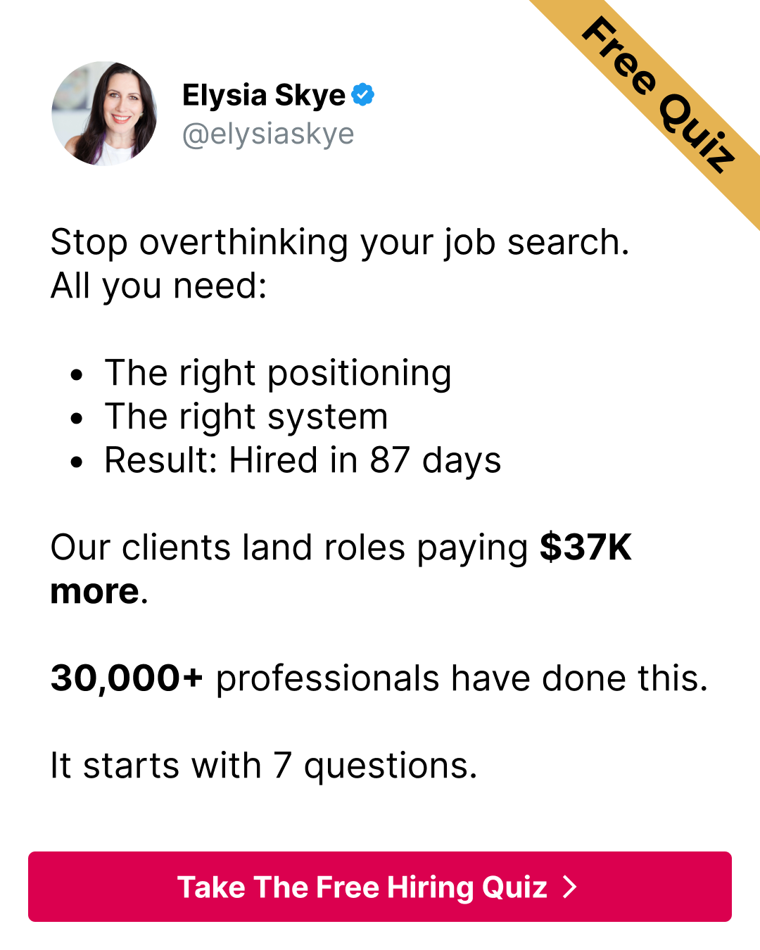 Career Growth Facebook ad: 30,000+ Professionals Landed This Way