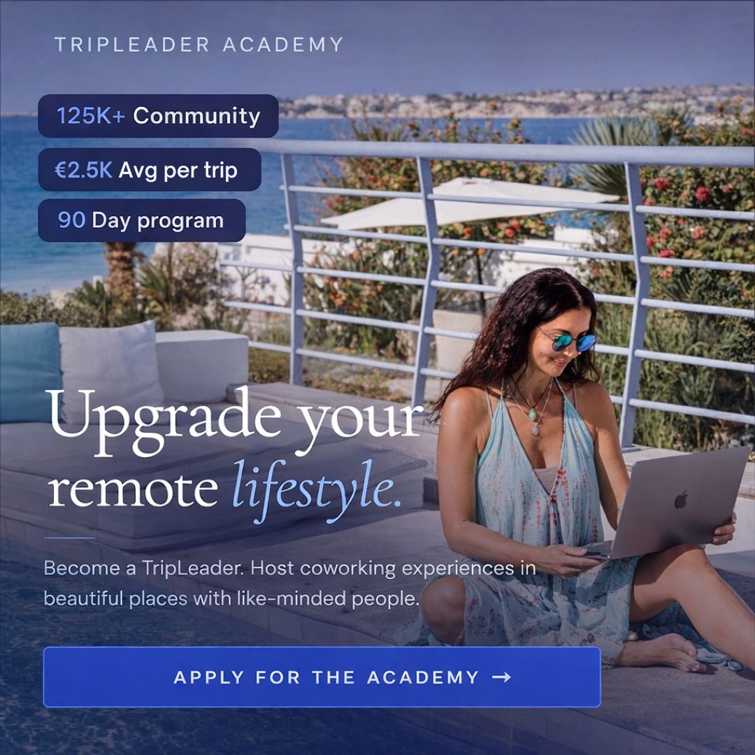 TripLeader Academy Facebook ad from Apr 14, 2026