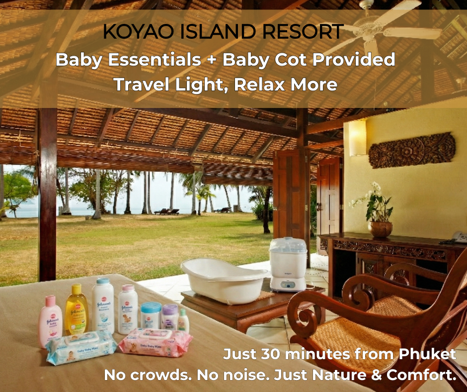 Koyao Island Facebook ad: Traveling with a baby doesn’t have to mean traveling with…