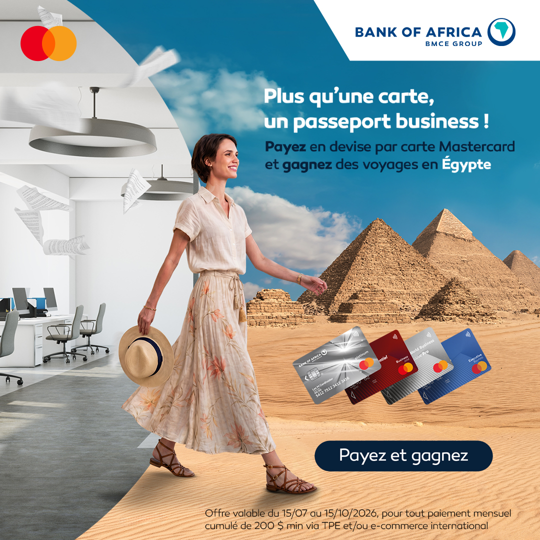 Bank Of Africa Facebook ad: Voyagez grâce à vos paiements