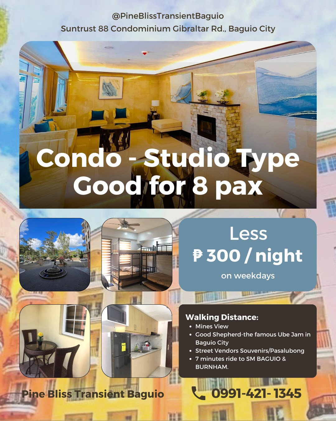 Pine Bliss Transient Baguio Facebook ad: Promo Promo Promo