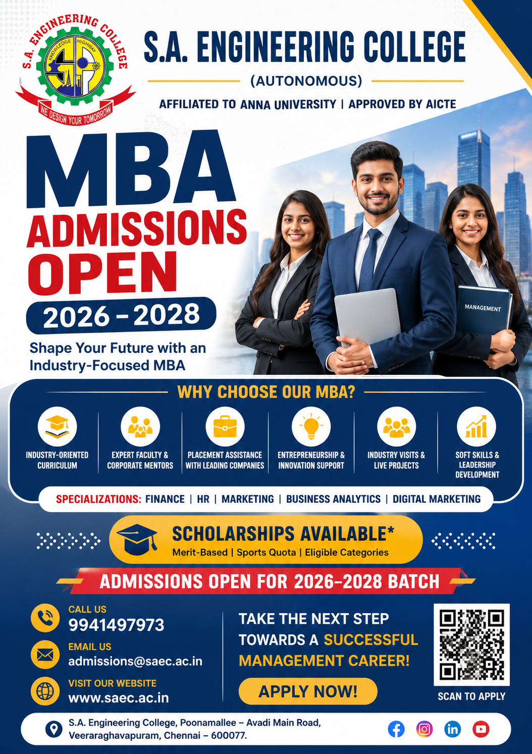 S.A. Engineering College - Autonomous Facebook ad