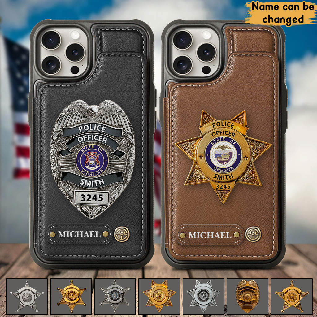 Fiverprints.com Facebook ad: Serve And Protect - Personalized Police Officer Wallet…