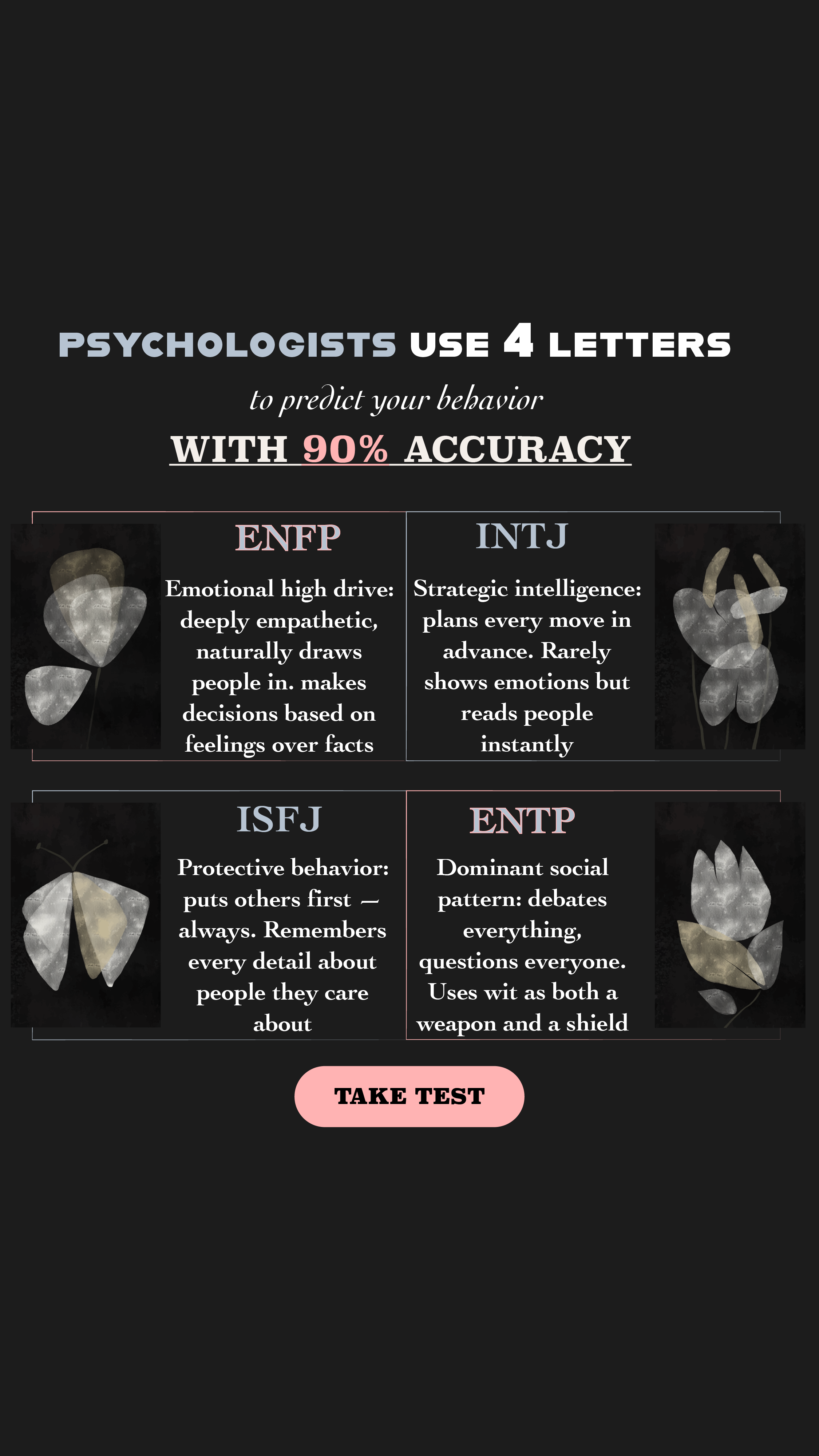 Personality Type Facebook ad