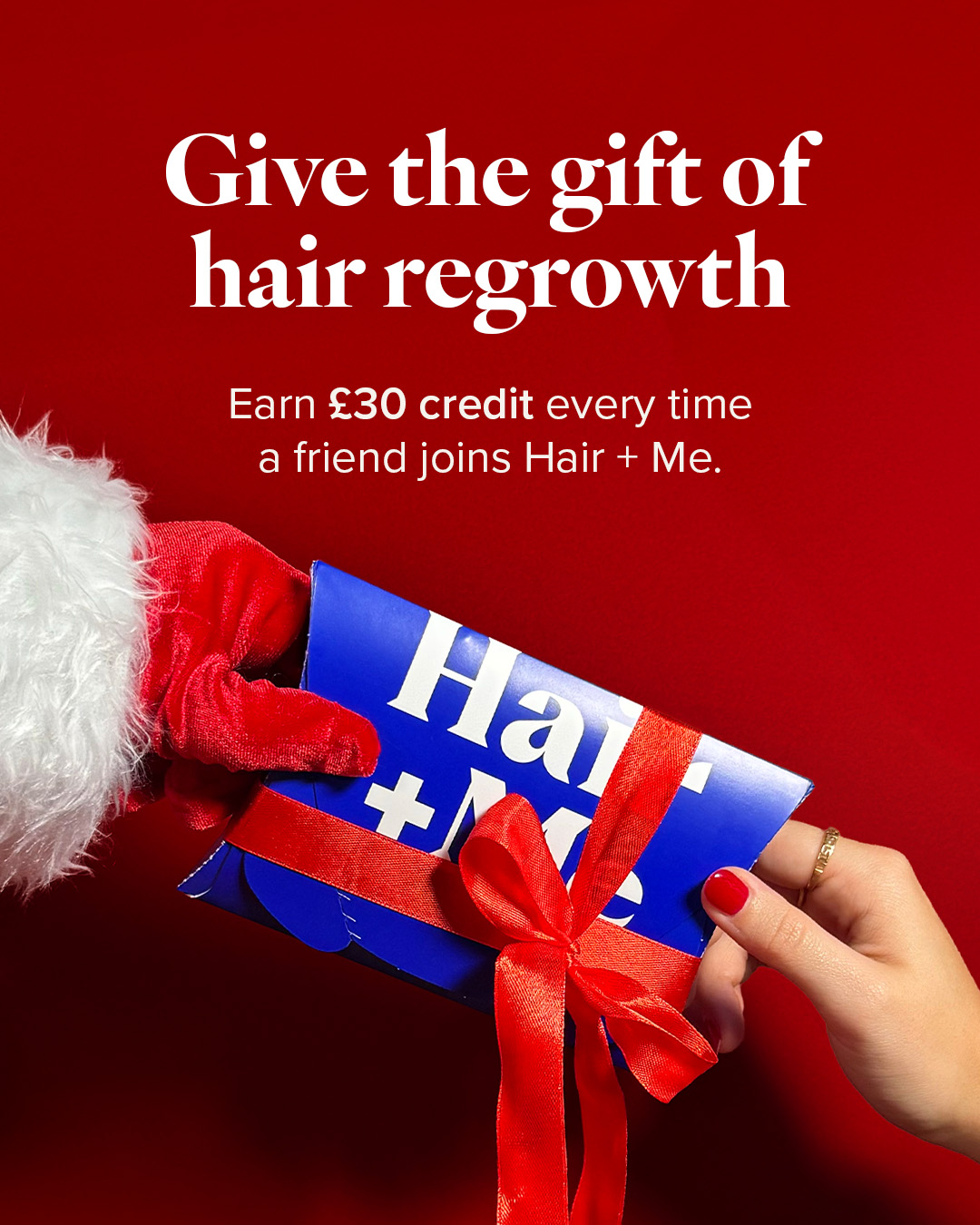 Hair + Me Facebook ad from Sep 1, 2026