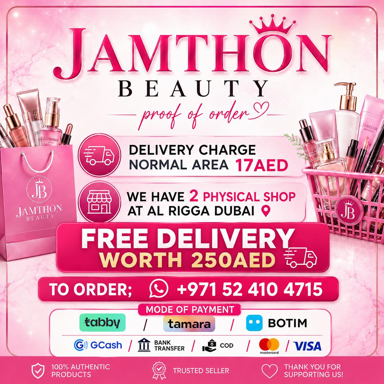 Jamthon Beauty Facebook ad: SOLD! SOLD! SOLD!