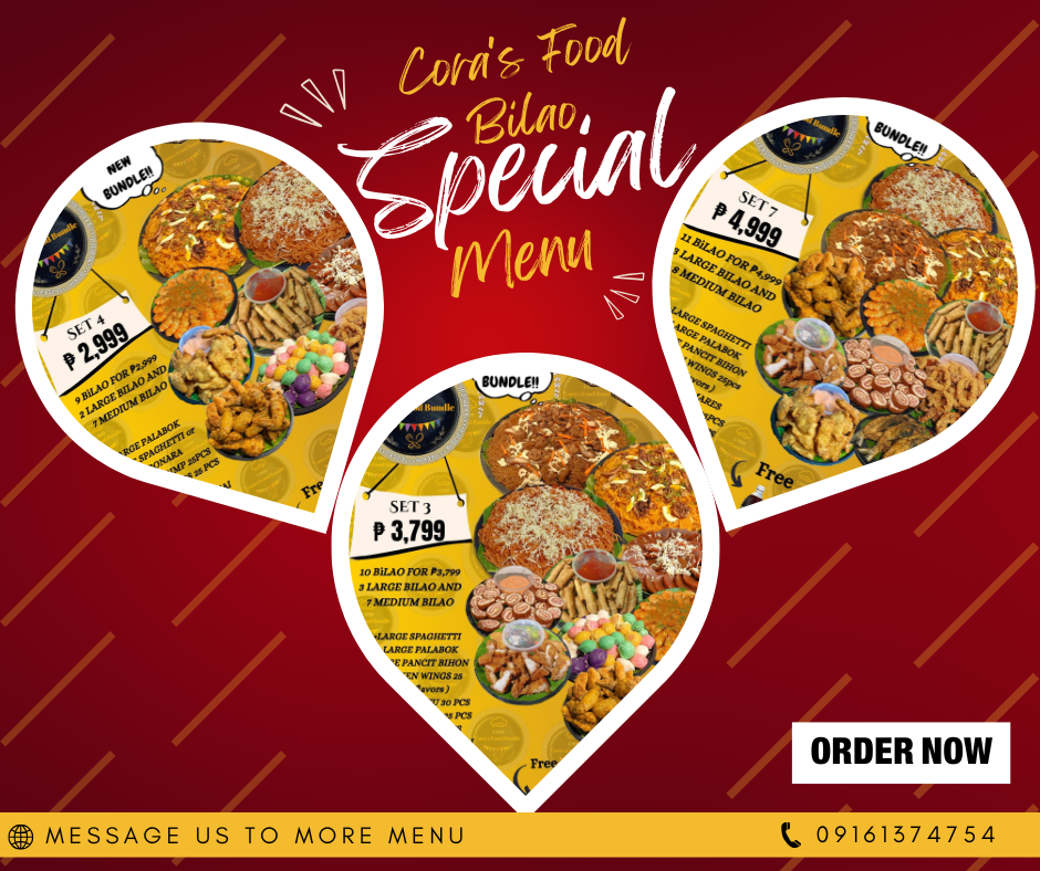 Cora's Food in bilao Facebook ad: Ready-to-serve, hassle-free