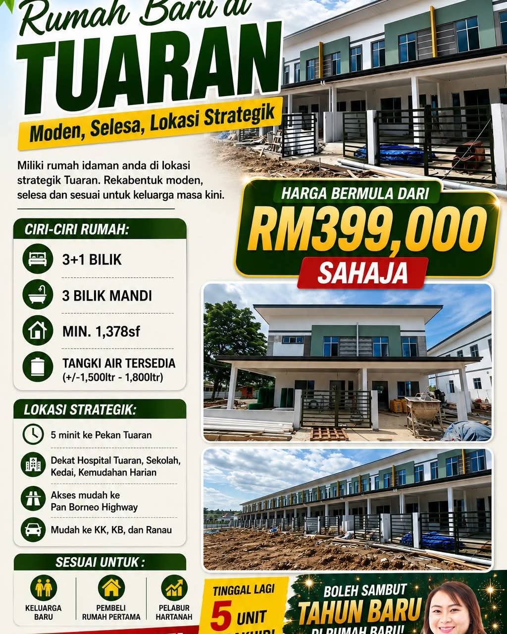 Florence Yen Leo Facebook ad: RUMAH LANDED TUARAN - FOR SALE