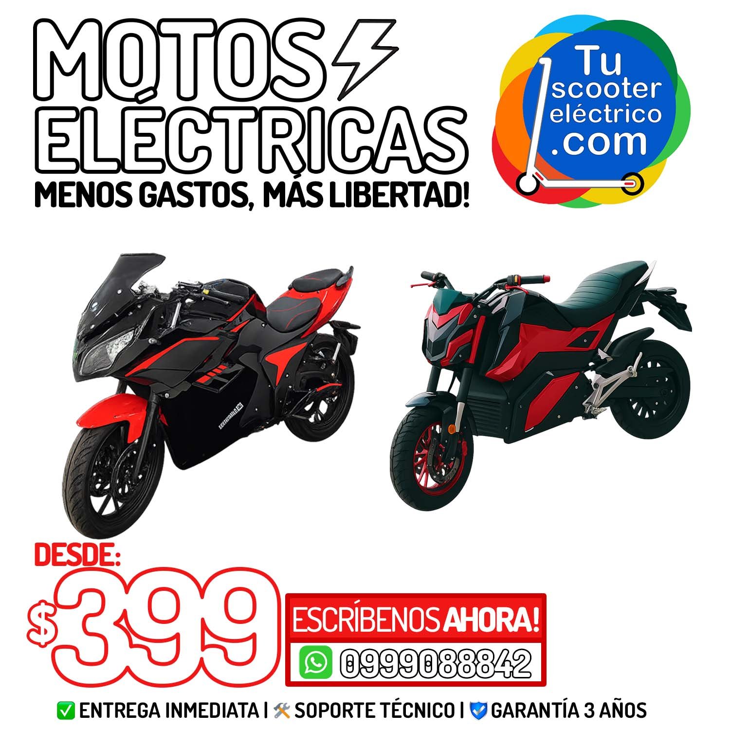 Rodri Cyrus Facebook ad: 2026 Moto Eléctrica · Promo Limitada garantía 3 años