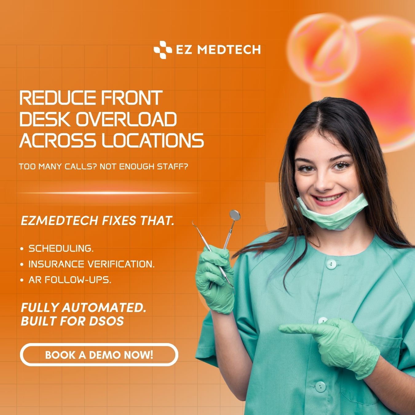 Ez MedTech Facebook ad: Every missed call is a patient your competitor just booked