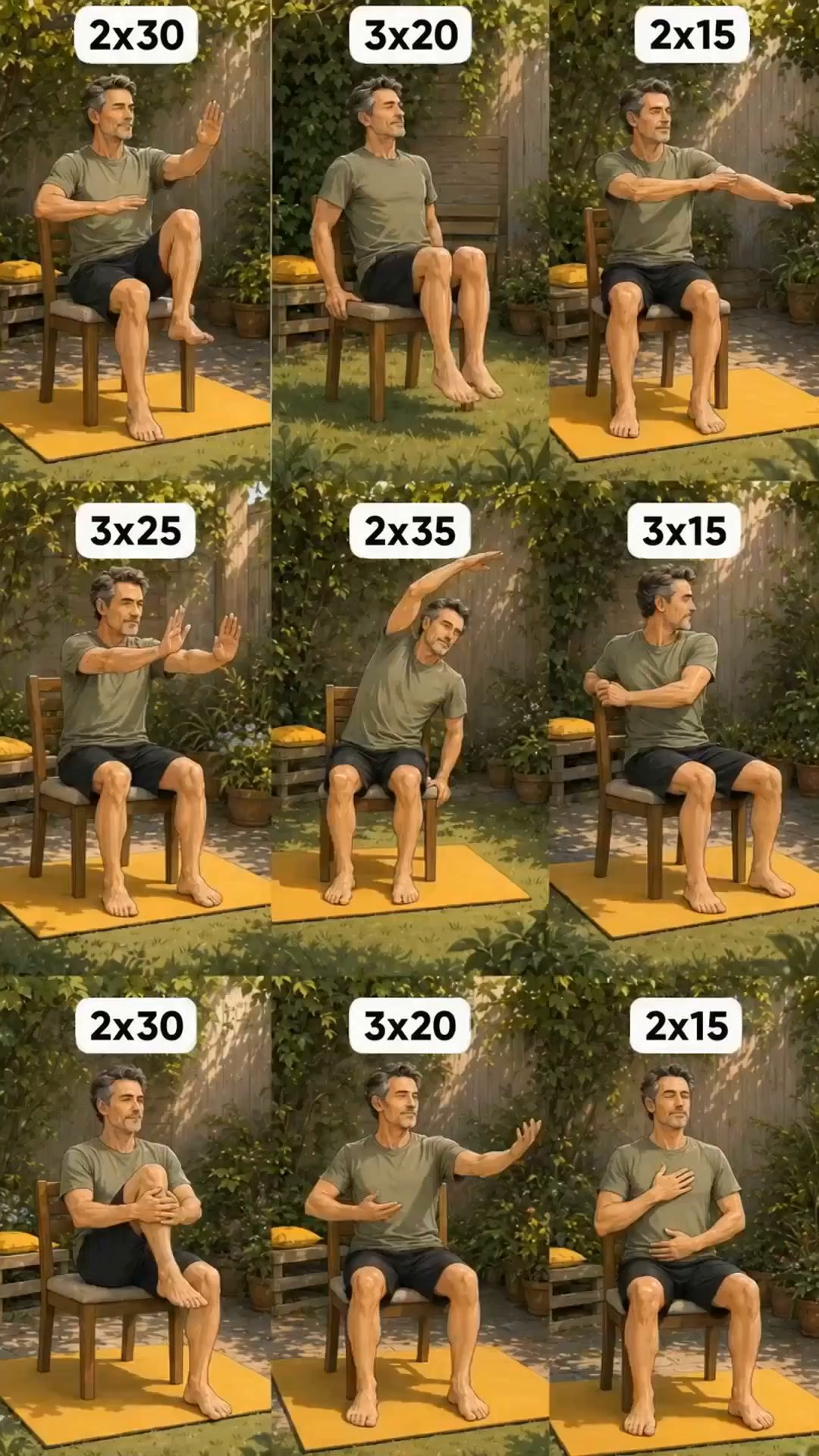 Tai Chi by Chao Facebook ad: Chair Tai Chi for men 50+.