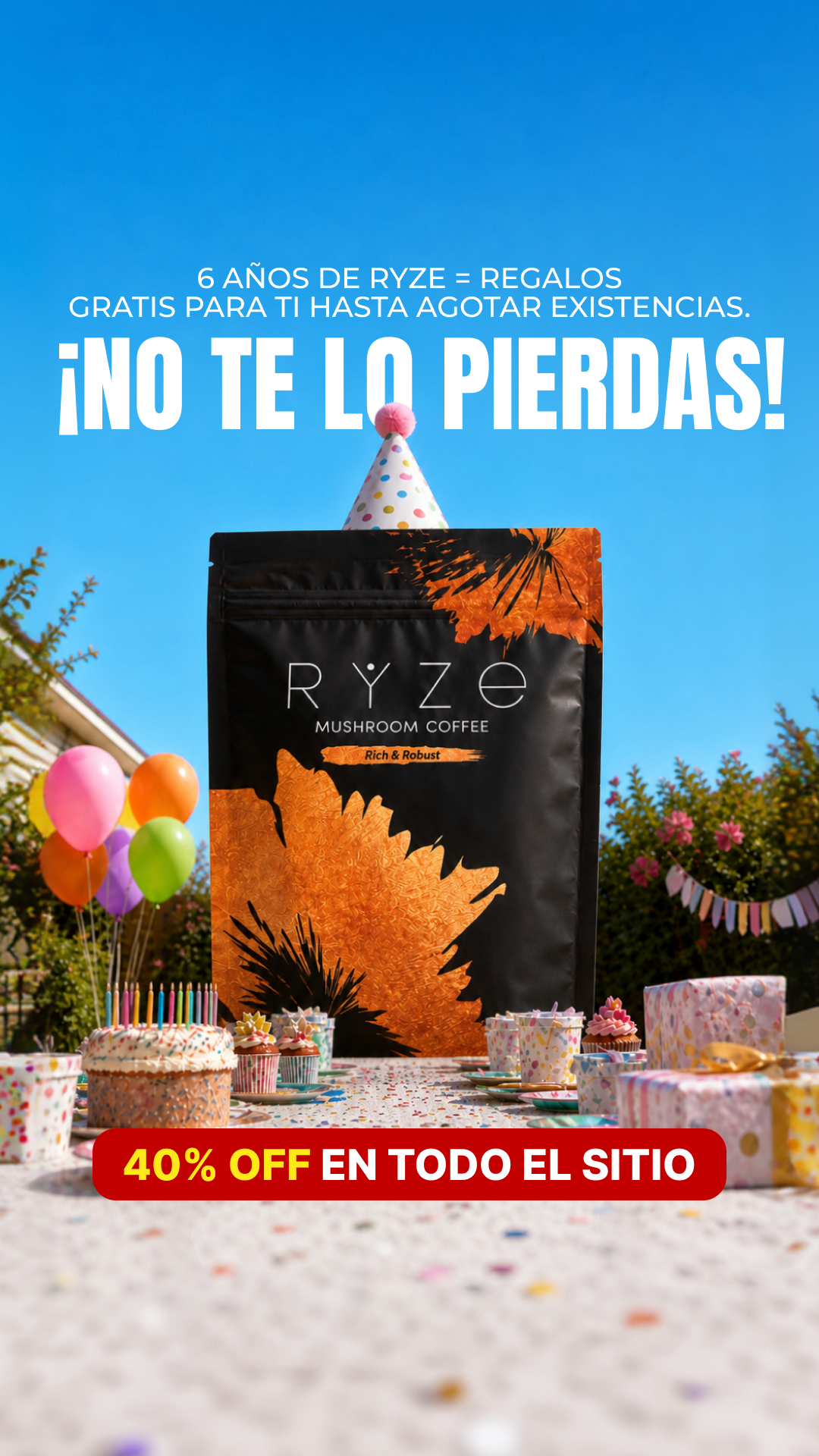 RYZE Superfoods Facebook ad