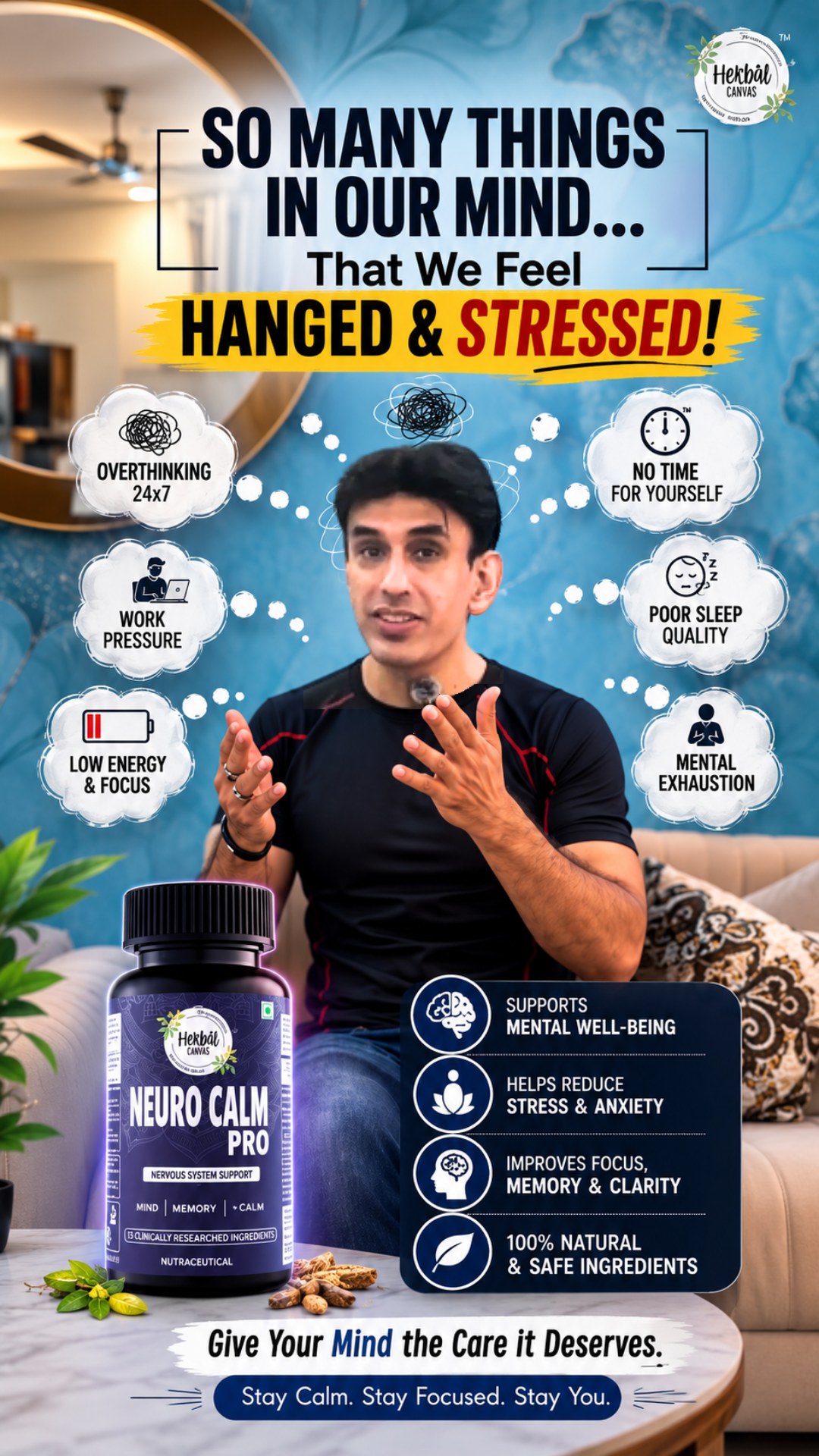 Mango Herbs Facebook ad: Your mind works for you every single day……