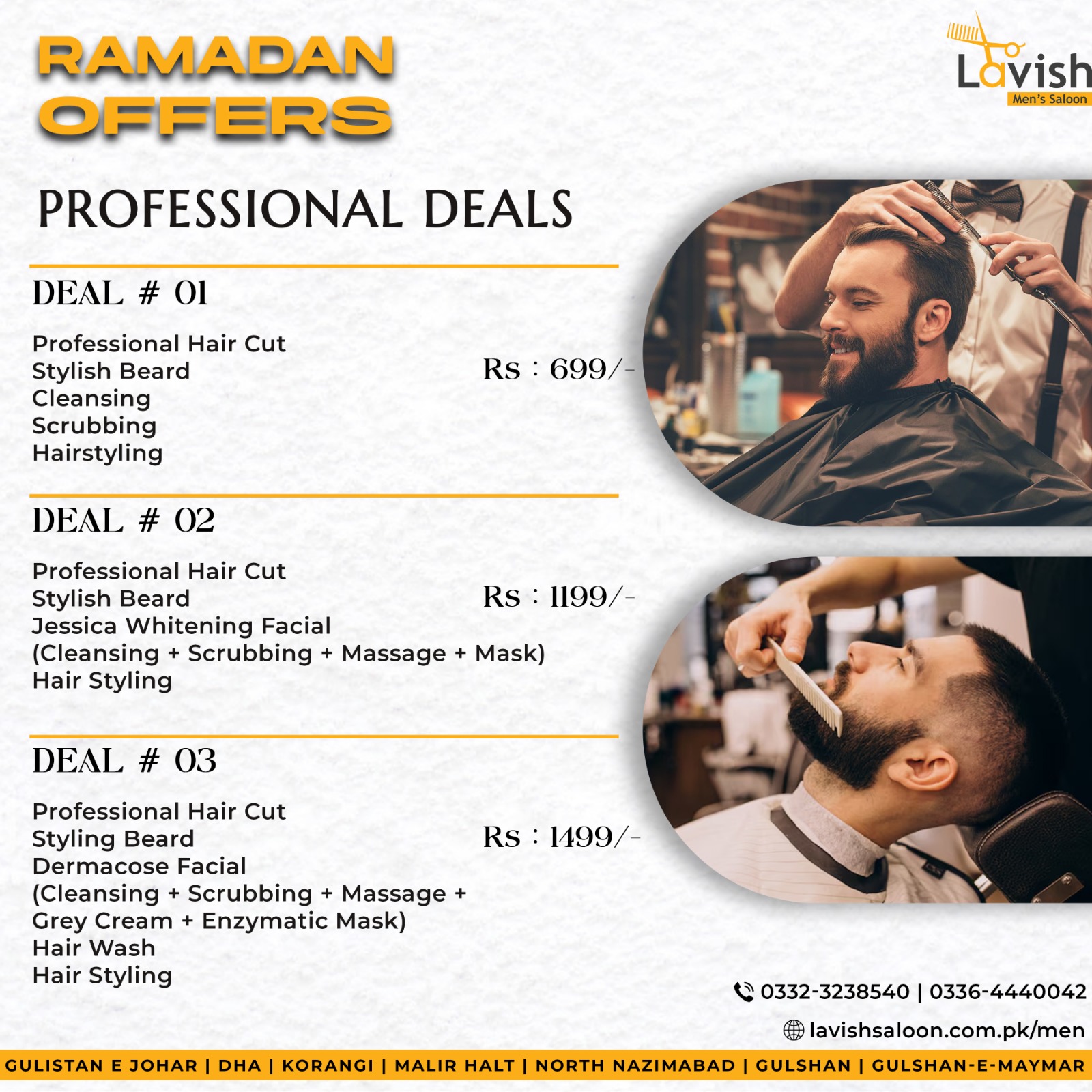 Lavish Men's Salon Facebook ad