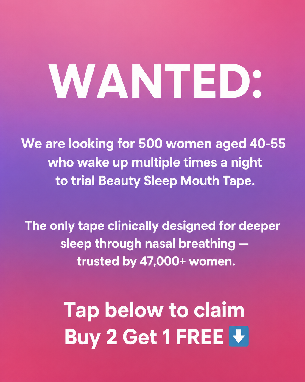 Beauty Sleep Facebook ad