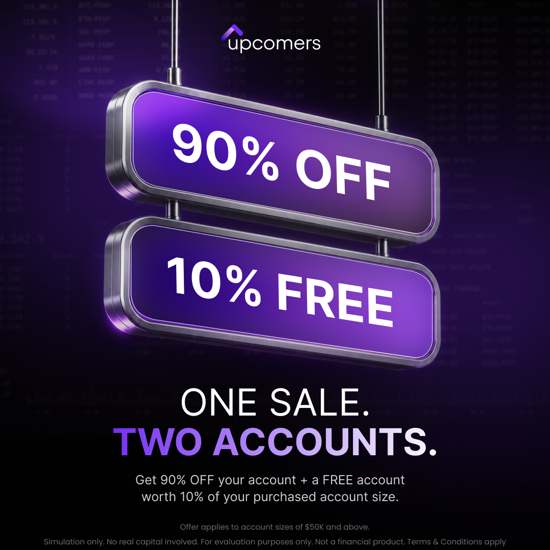 Upcomers.com Facebook ad: 90% OFF & 1 FREE