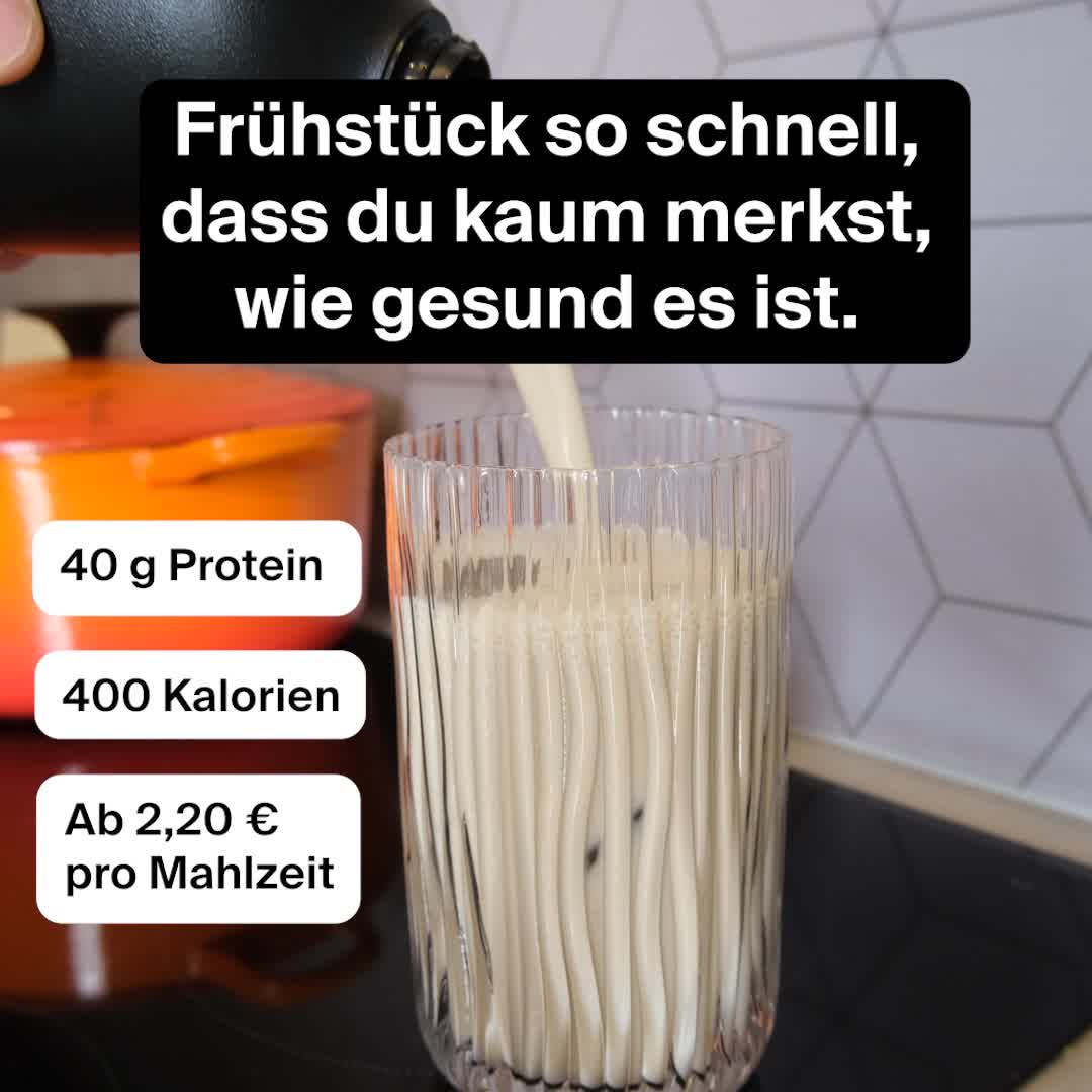 Huel Facebook ad: Das ist eine Mahlzeit, kein Proteinshake.