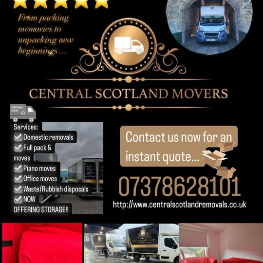 Central scotland movers Facebook ad: Chat on Messenger