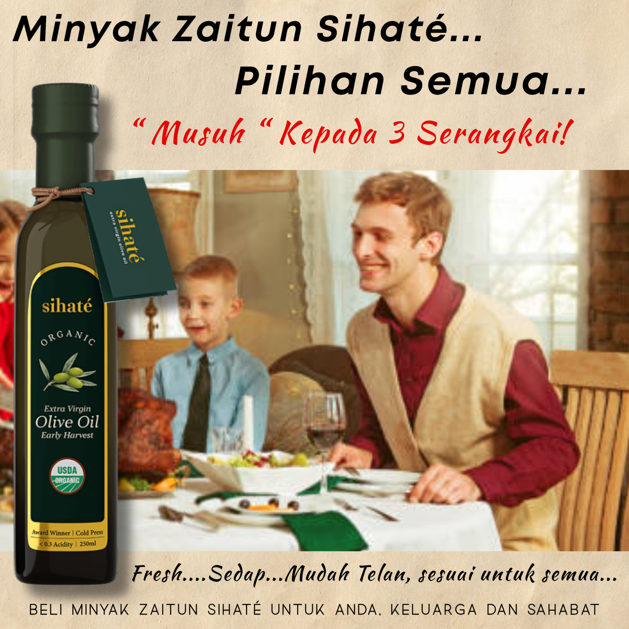 Evoo Sihate Facebook ad: Rasa Badan Ringan, Bacaan Stabil, Amalkan 2 Sudu Sehari