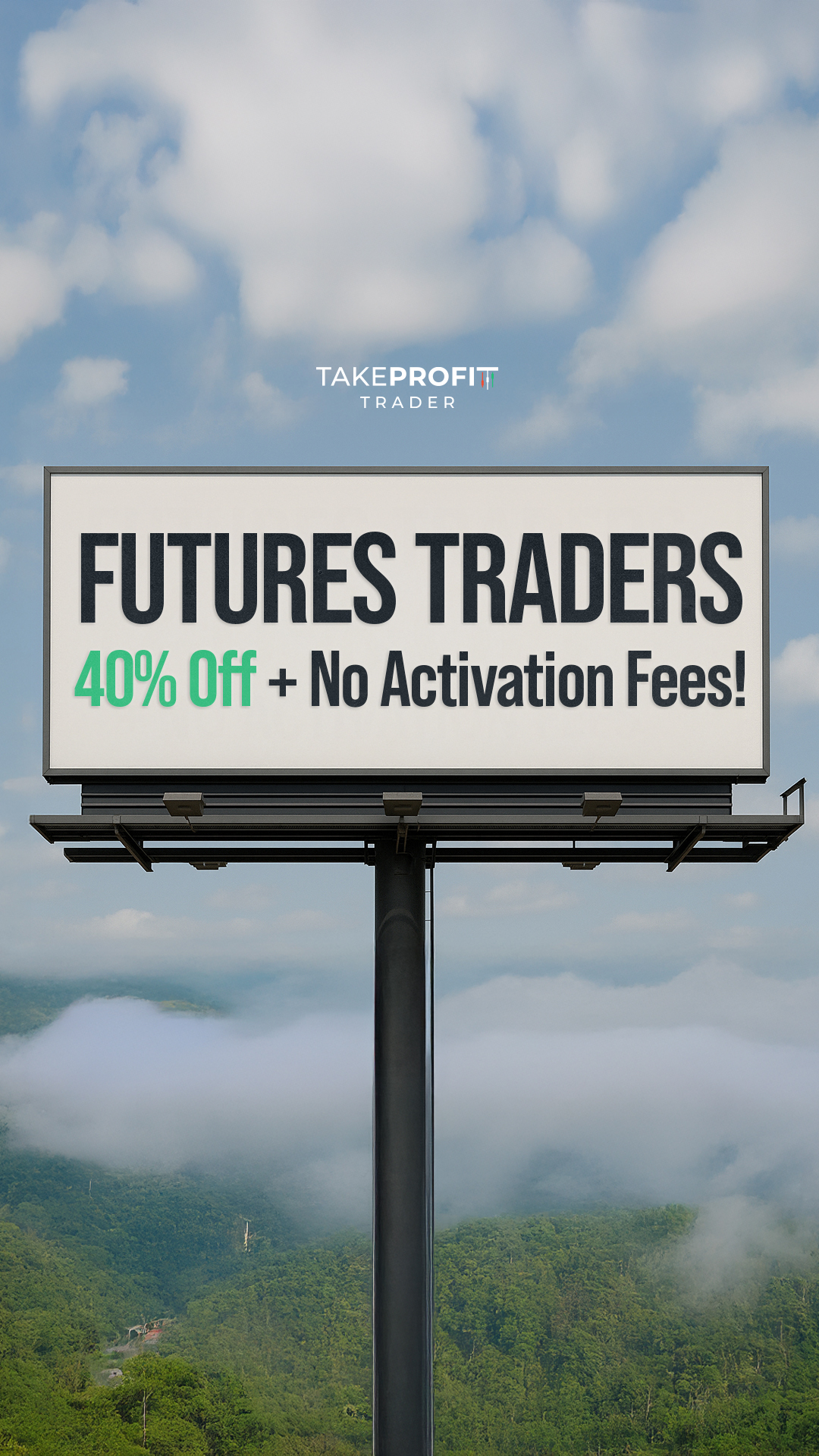 Take Profit Trader Facebook ad: Program Update: 3 Days to Pass!