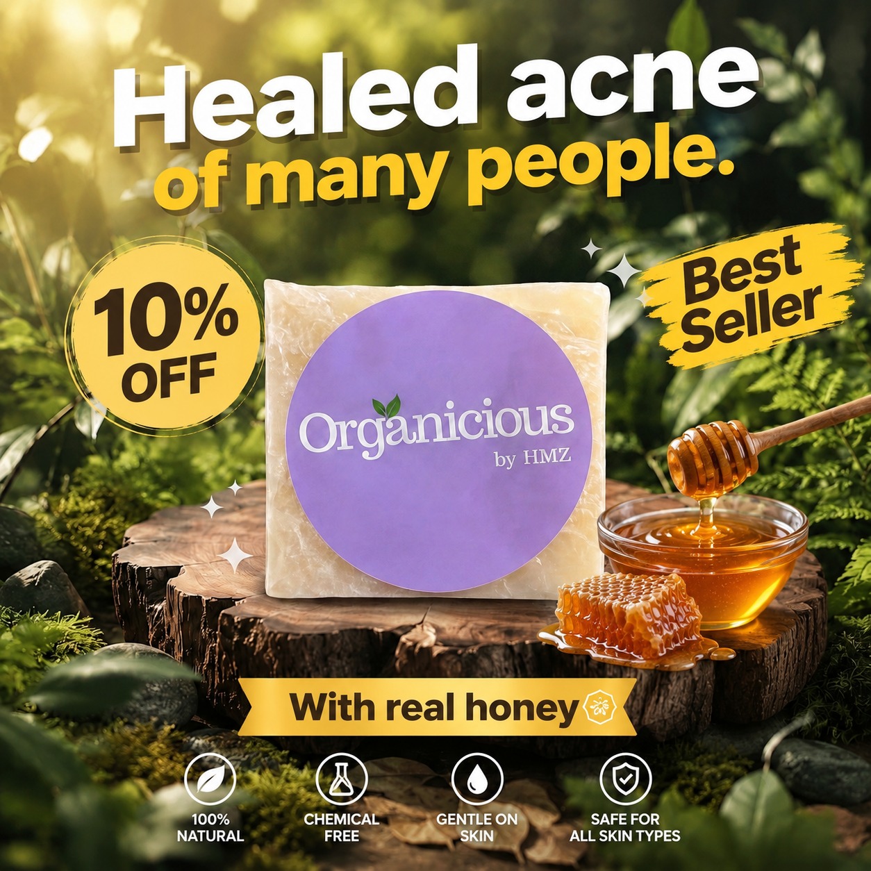 Organicious by hmz Facebook ad